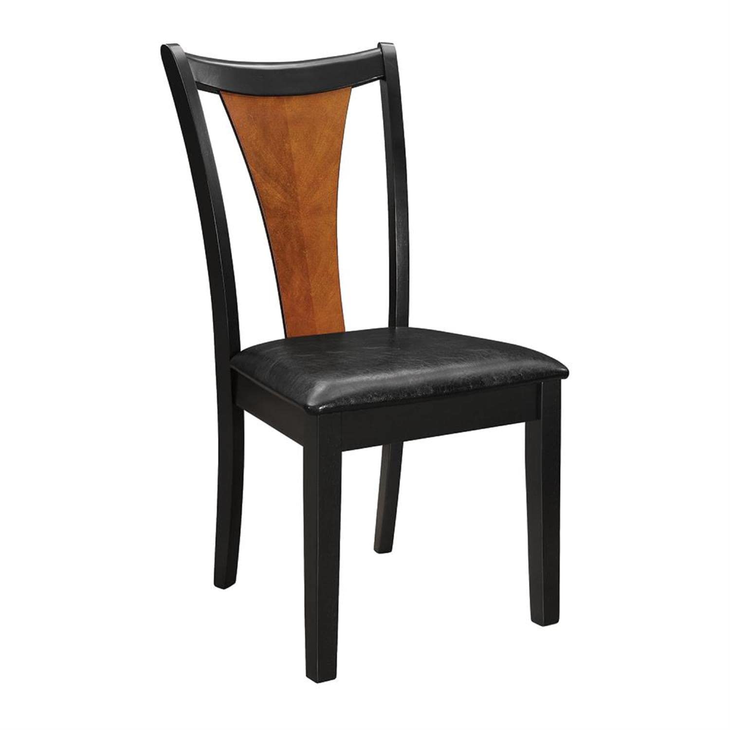 Coaster Home Furnishings Boyer Upholstered Side Chairs Set of 2 - Amber & Black Accent Chairs for Dining Room, Living Room or Bedroom