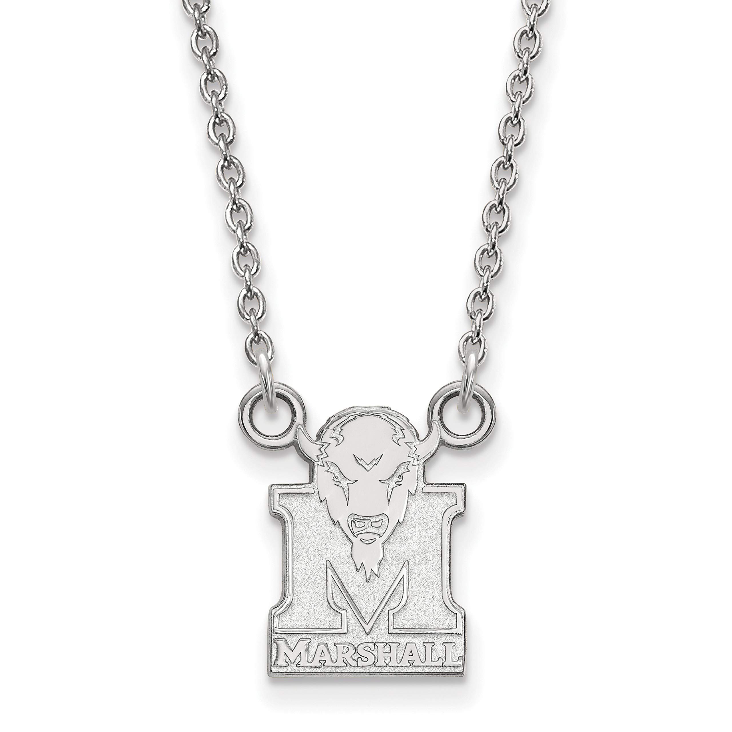 Marshall University Thundering Herd Sterling Silver Logo Pendant Necklace - Perfect for Alumni Gifts, Game Day Jewelry & School Spirit Accessories