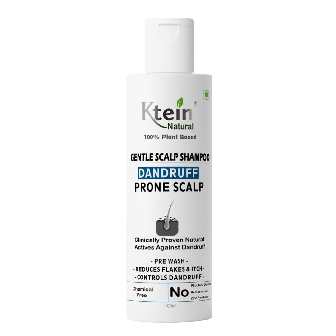 Ktein Natural 100% Plant-Based Anti-Dandruff Shampoo for Dry Scalp & Itchy Scalp Relief - Vegan, Sulfate-Free Hair Care for Men & Women - Perfect for Daily Use & Sensitive Scalp