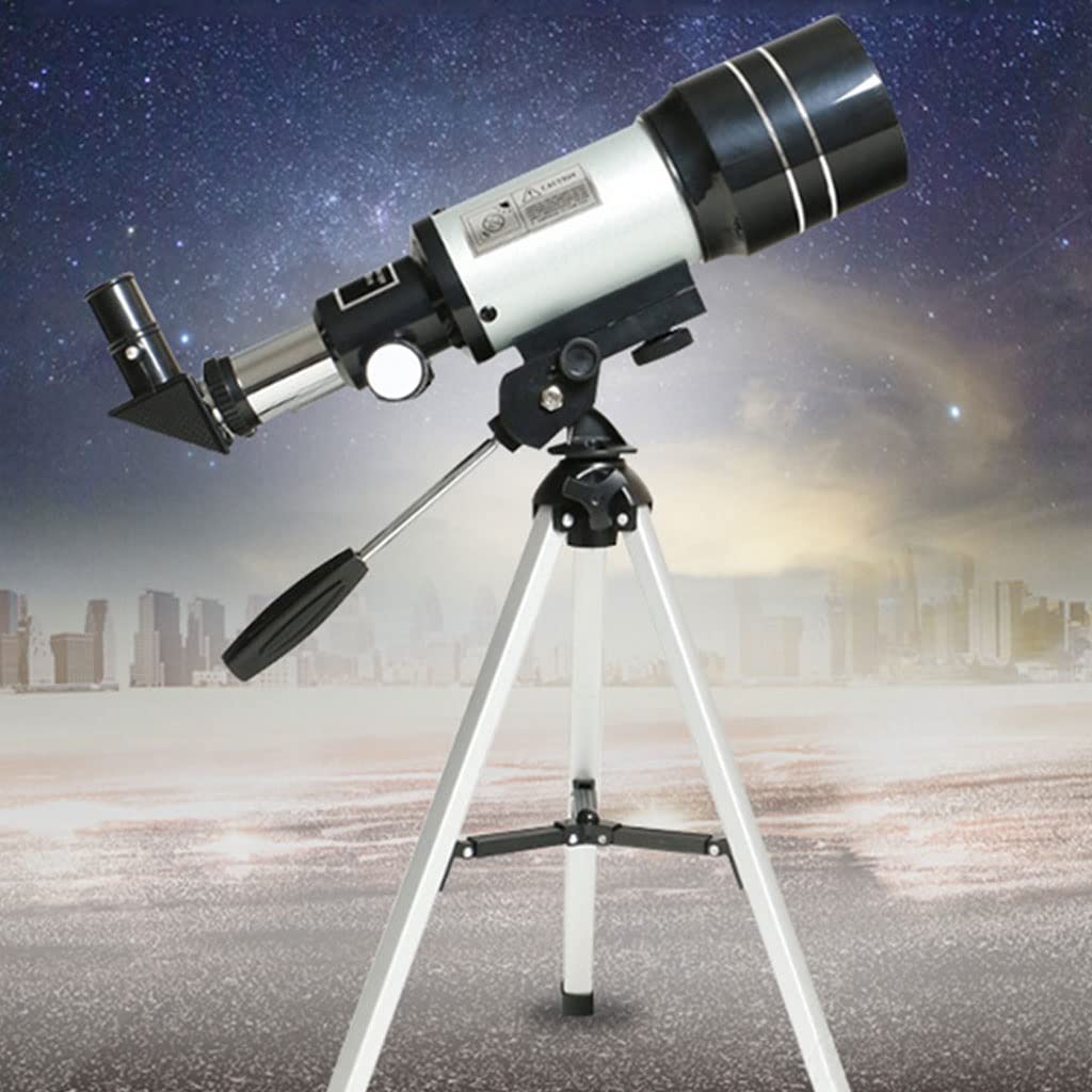 300x70mm Beginner Astronomical Telescope with Adjustable Tripod - Portable Telescope for Adults, Kids & Teens - Perfect for Stargazing, Bird Watching & Outdoor Exploration