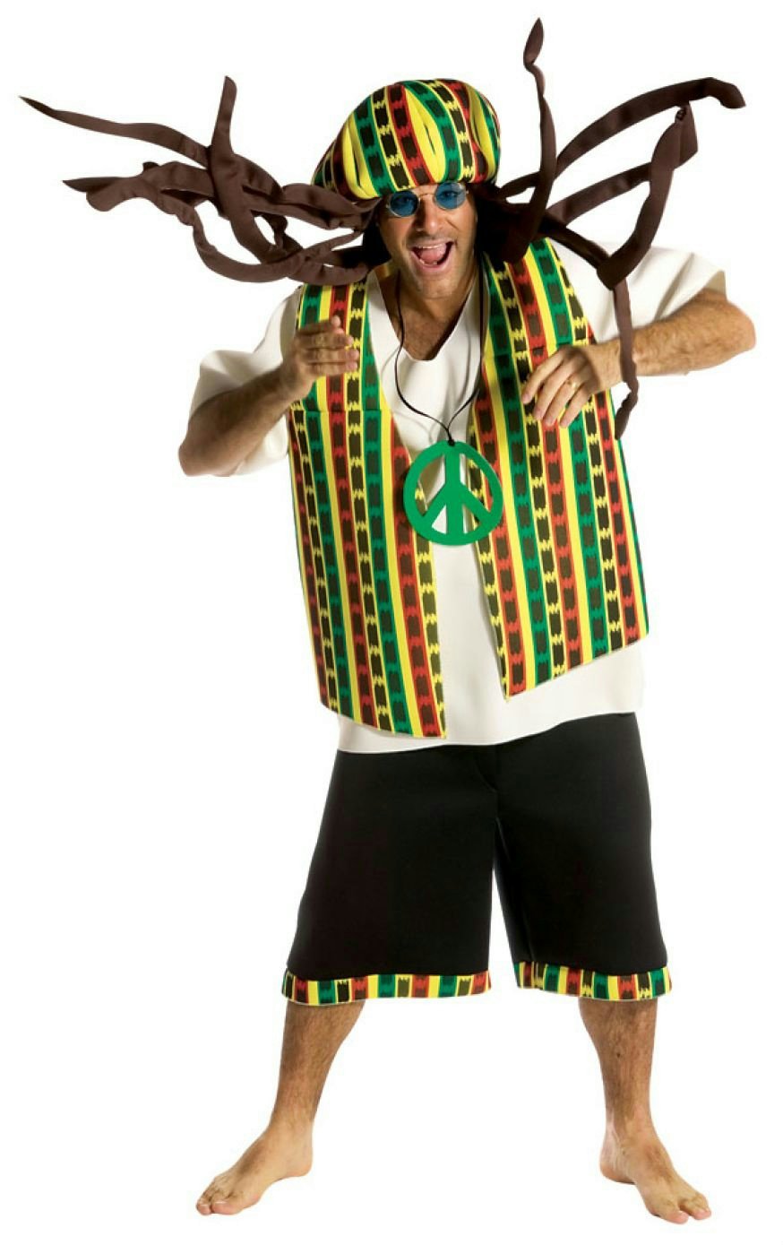 Rasta Mon Adult Costume - One Size Fits Most Adults | Perfect for Halloween, Cosplay, and Reggae Themed Parties