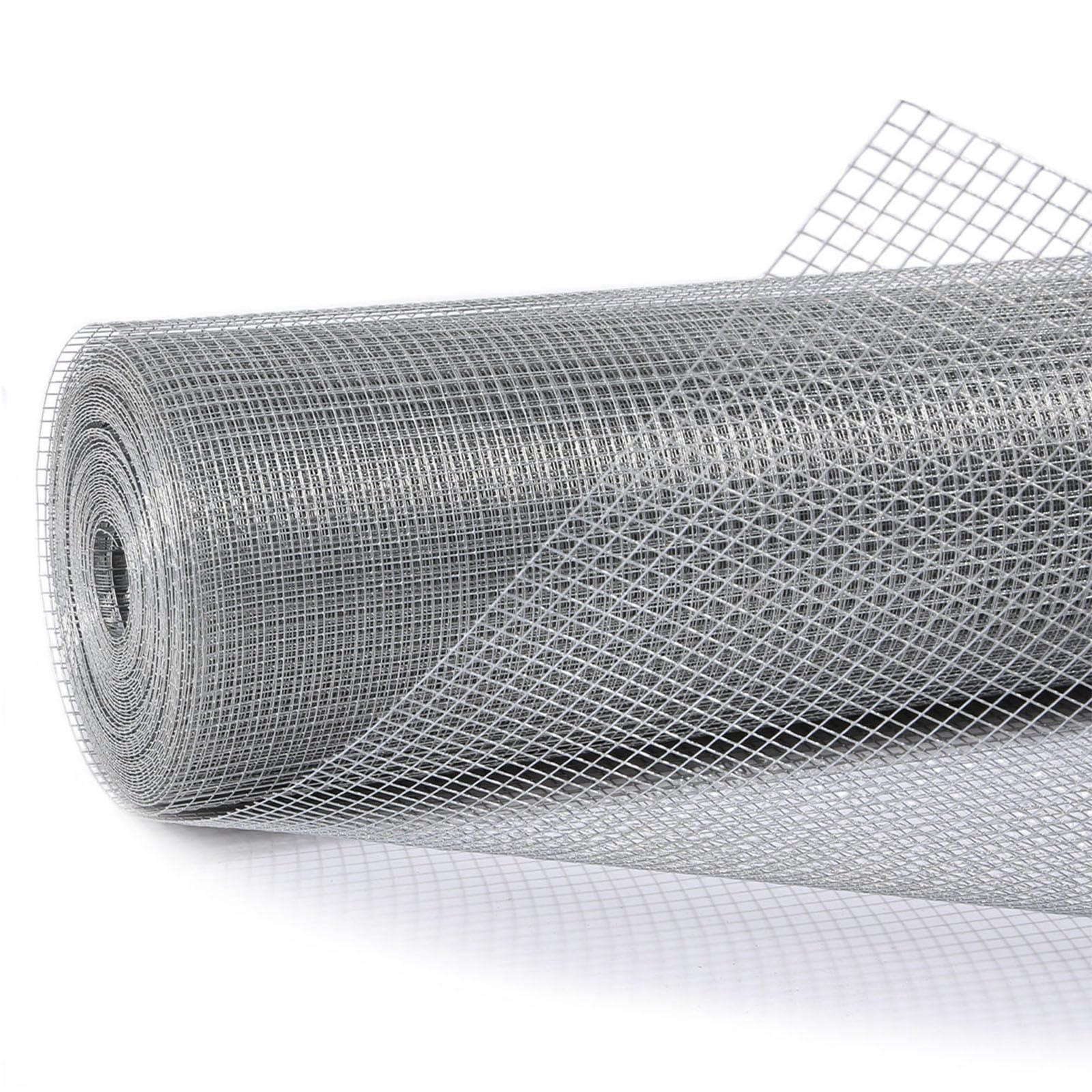 1/4 Inch x 4 ft x 100 ft 23-Gauge Galvanized Hardware Cloth Roll - Heavy Duty Chicken Wire Fence, Garden Mesh for Rodent Control & Gopher Protection | Ideal for Poultry Coops, Raised Beds & DIY Fencing Projects