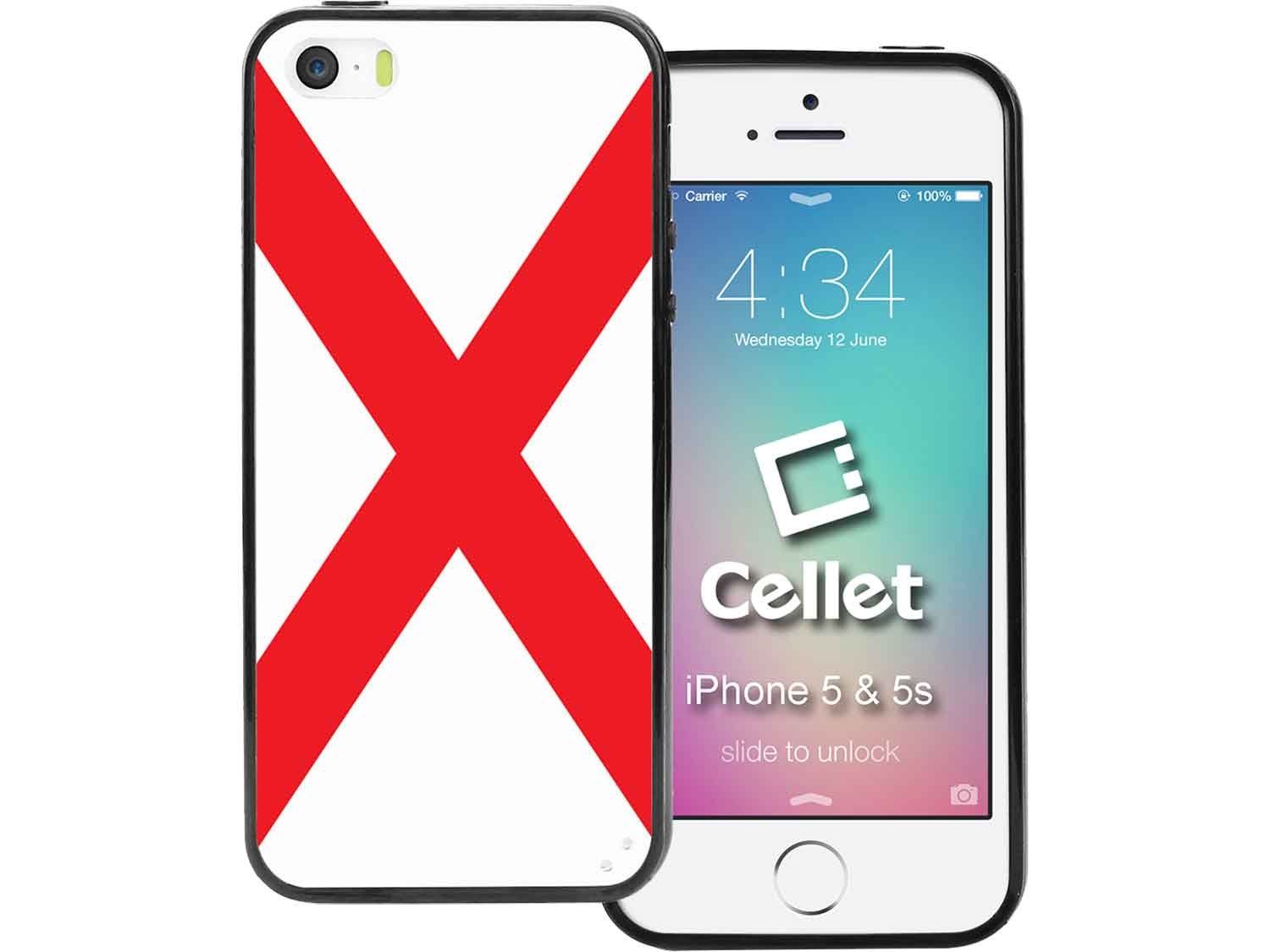 Alabama Flag Design iPhone 5 Case - Cellet Proguard Protective Cover for Apple iPhone 5 | Slim Fit, Shockproof & Scratch Resistant | Perfect for Everyday Use, Travel & Outdoor Activities