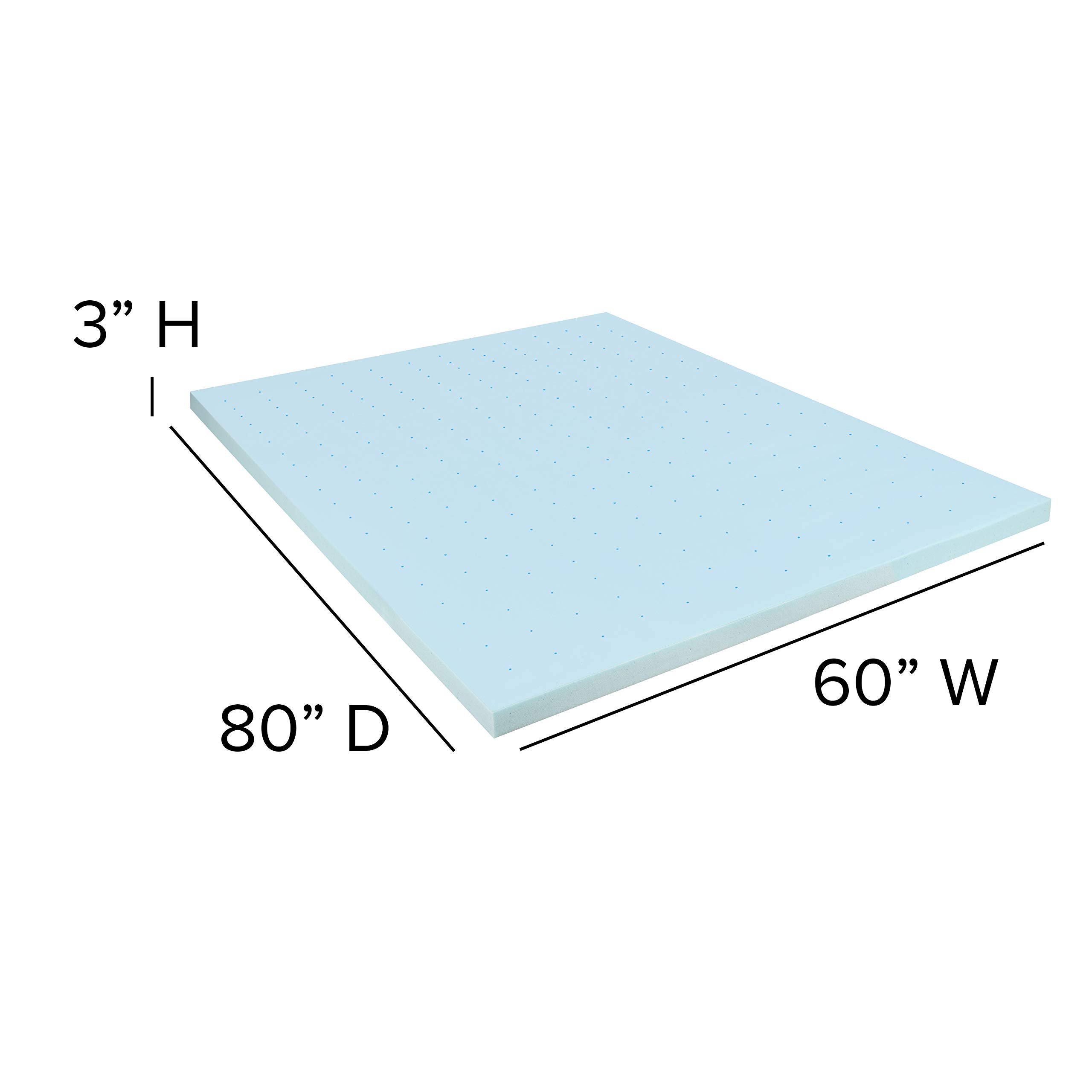Flash Furniture 14 Inch Metal Platform Bed Frame with 12 Inch Pocket Spring Mattress & 3 Inch Cooling Gel Memory Foam Topper - Queen Size, Easy Assembly, Sturdy Support for Bedroom, Guest Room, Dorm