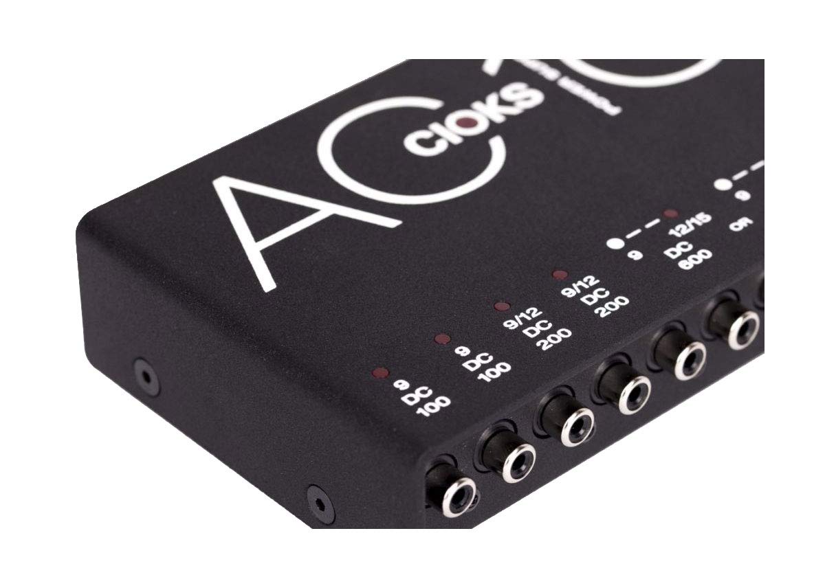 AC10 10-Output 6 Isolated Section Guitar Pedal Power Supply - Professional Guitar Effects Pedal Board Power Solution for Live Performance & Studio Recording