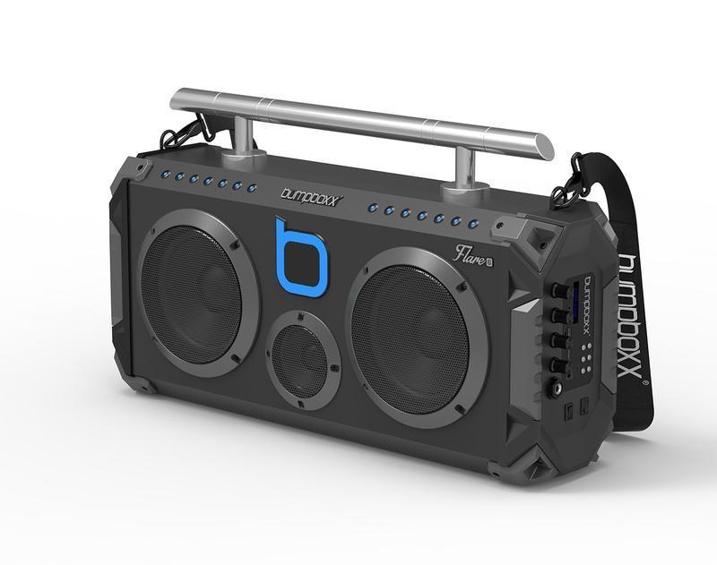 BUMPBOXX FLARE6 Portable Bluetooth Boombox Speaker - Wireless Outdoor Party Speaker with Powerful Bass, IPX4 Waterproof for Beach, Pool, Camping & Backyard Gatherings