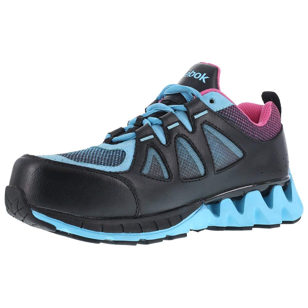 Reebok RB325 Women's Work Safety Shoes - Black/Blue/Pink for Workplace Comfort