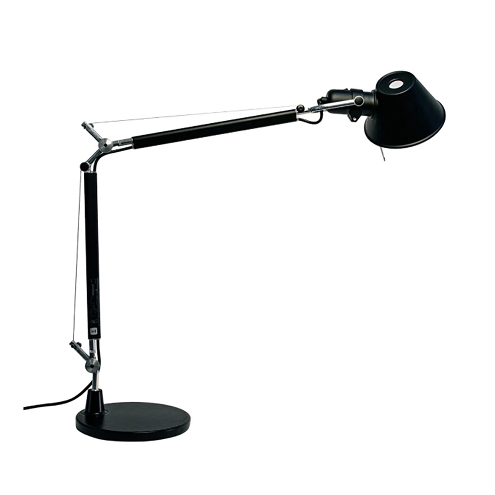 Black Metal Swing Arm LED Desk Lamp - Dimmable Architect Task Light for Drafting, Study & Reading | Adjustable Clip-On Design for Home & Office Workspaces