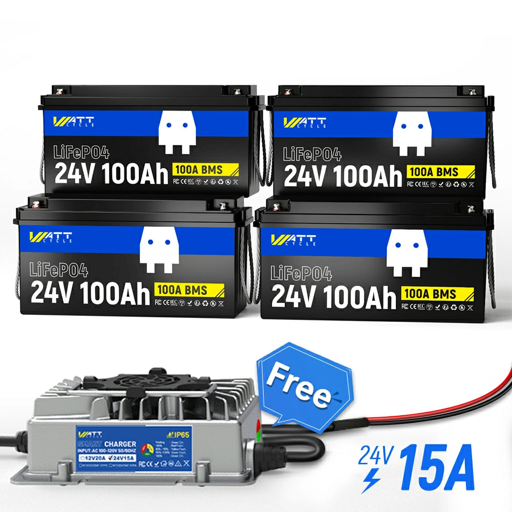 24V 100Ah LiFePO4 Lithium Battery - Deep Cycle Solar Power Storage for RV, Marine, Off-Grid & Solar Systems | Long Lasting & Lightweight Energy Solution