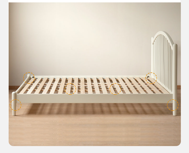 Solid Wood Bed Frame - Beech or Poplar - Queen/King Size - Modern & Sturdy Design for Bedroom, Guest Room, or Dorm - Free Shipping & Easy Assembly