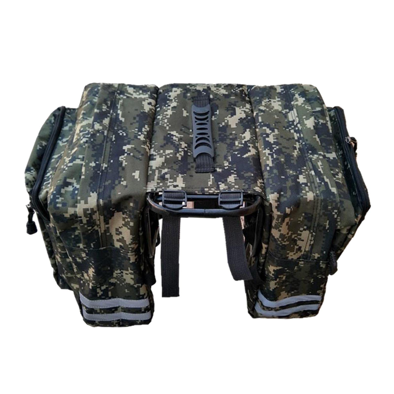 Waterproof Bike Pannier Bag - Double Rear Seat Saddle Trunk Bag for Cycling Commuting & Touring | 20L Capacity, Durable Camouflage Green Design | Perfect for Urban Commute, Mountain Biking & Long-Distance Travel
