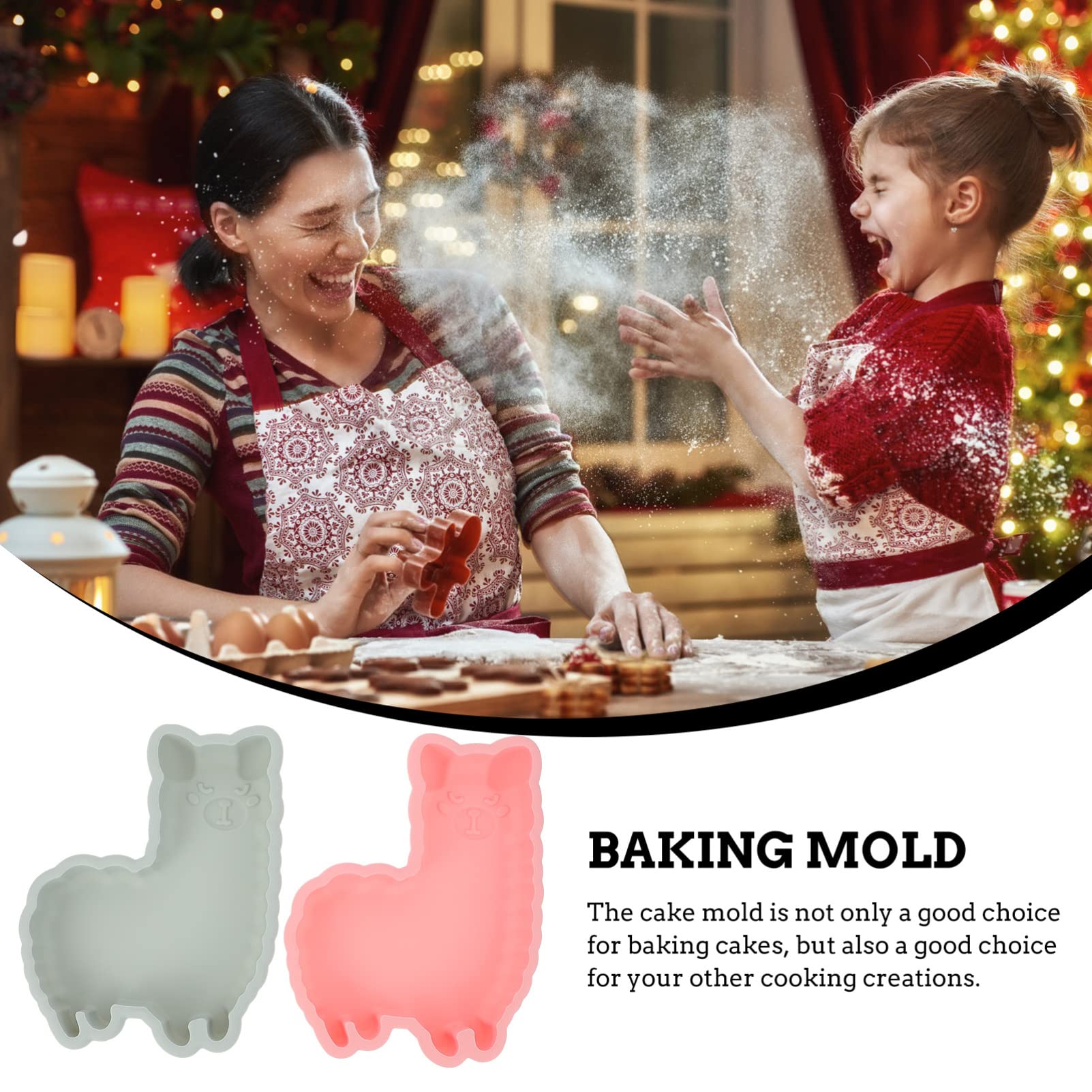 Beaupretty 2-Piece Alpaca Cake Mold Set - Non-Stick Baking Molds for Chocolate, Cupcakes & DIY Desserts - Perfect for Home Baking, Party Treats & Creative Cake Decorating