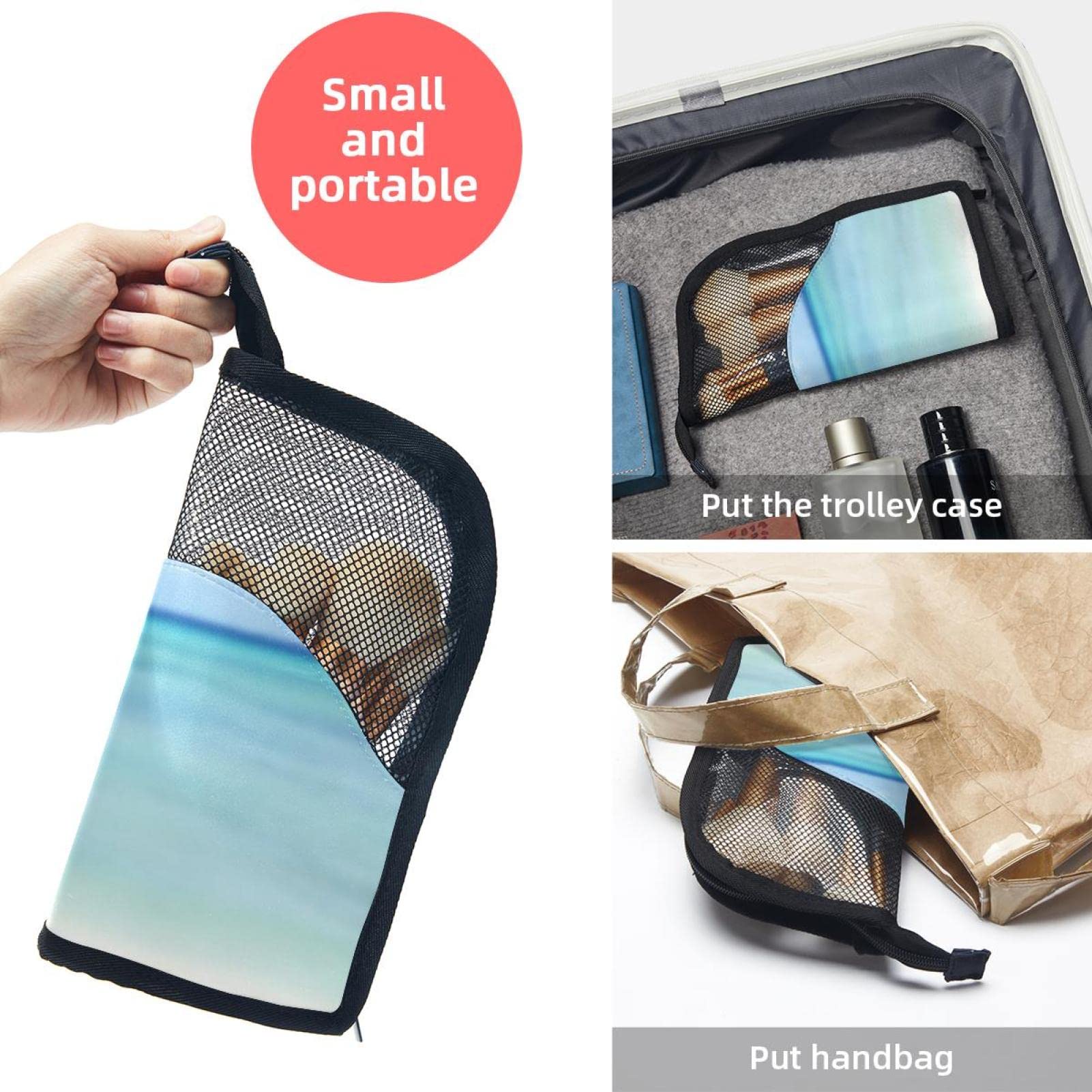 12-Piece Makeup Brush Organizer Bag with Portable Holder Case | Starfish Sand Beach Slippers for Women | Perfect for Travel & Beach Vacations