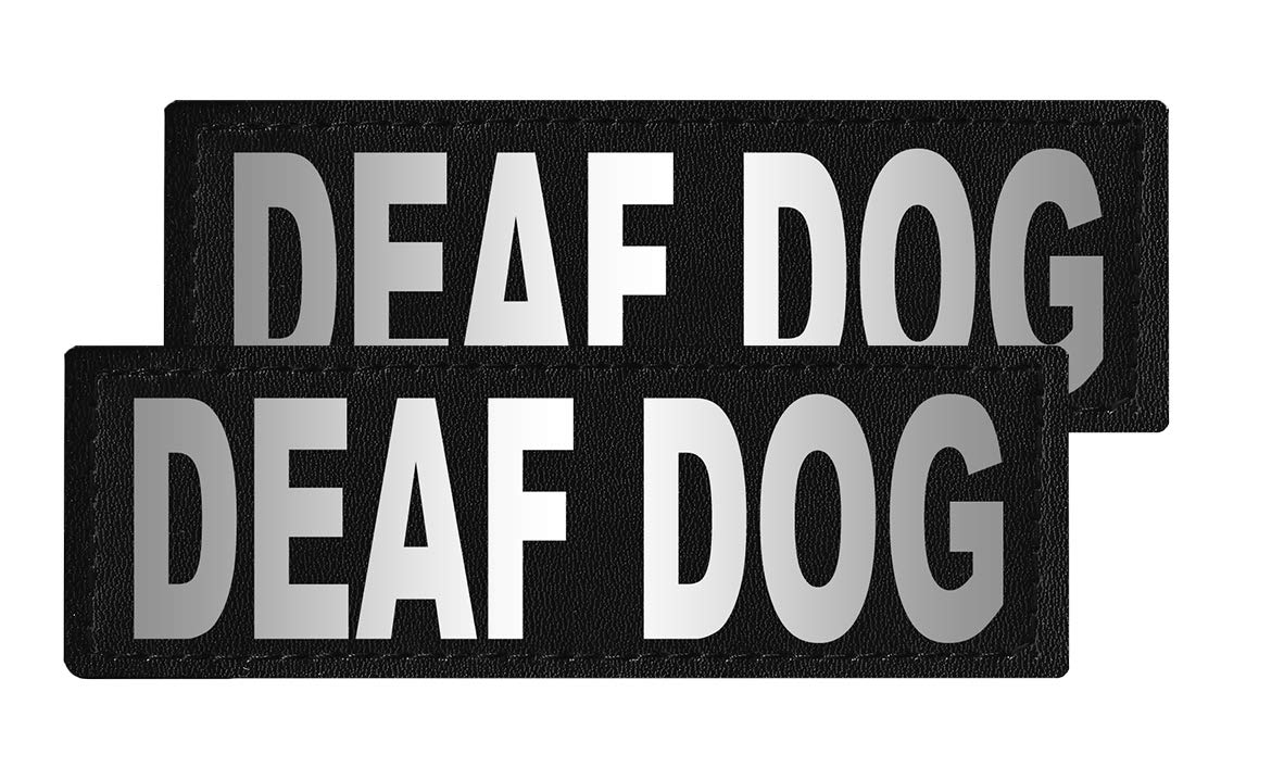 Deaf Dog Velcro Patches - Removable Adhesive Patches for Small & Medium Dogs | Perfect for Training, Safety Awareness & Pet Identification