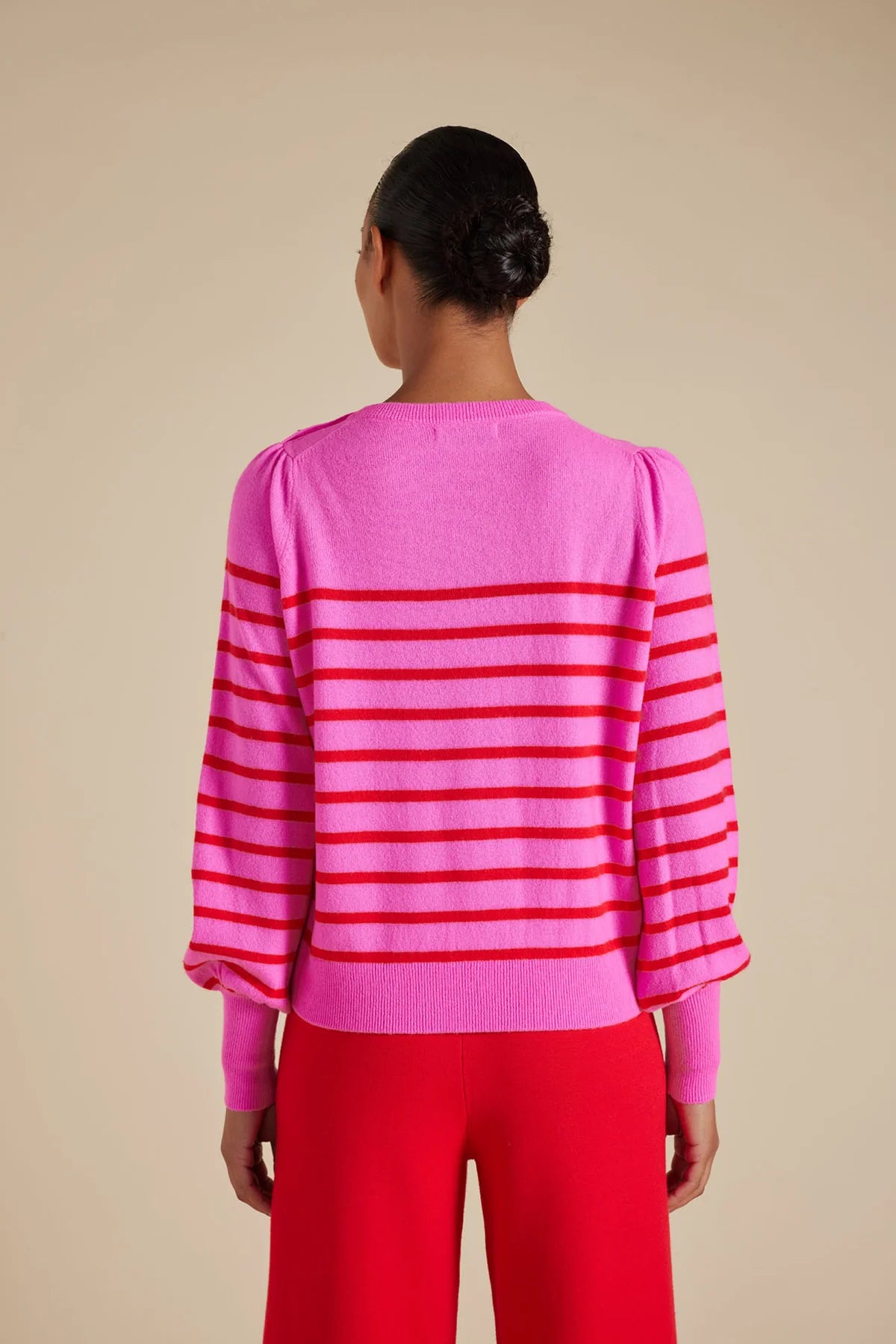 Eloise Sweater in Lipstick Red - Women's Knit Pullover for Fall & Winter | Perfect for Casual Outfits, Office Wear & Cozy Evenings