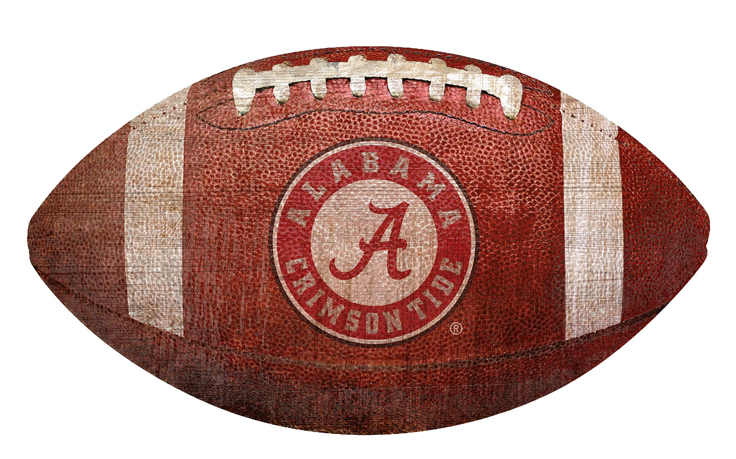Alabama Crimson Tide 12-Inch Football Shaped Wall Decor - NCAA College Football Team Logo Sign for Game Room, Man Cave & Tailgating Party Decorations