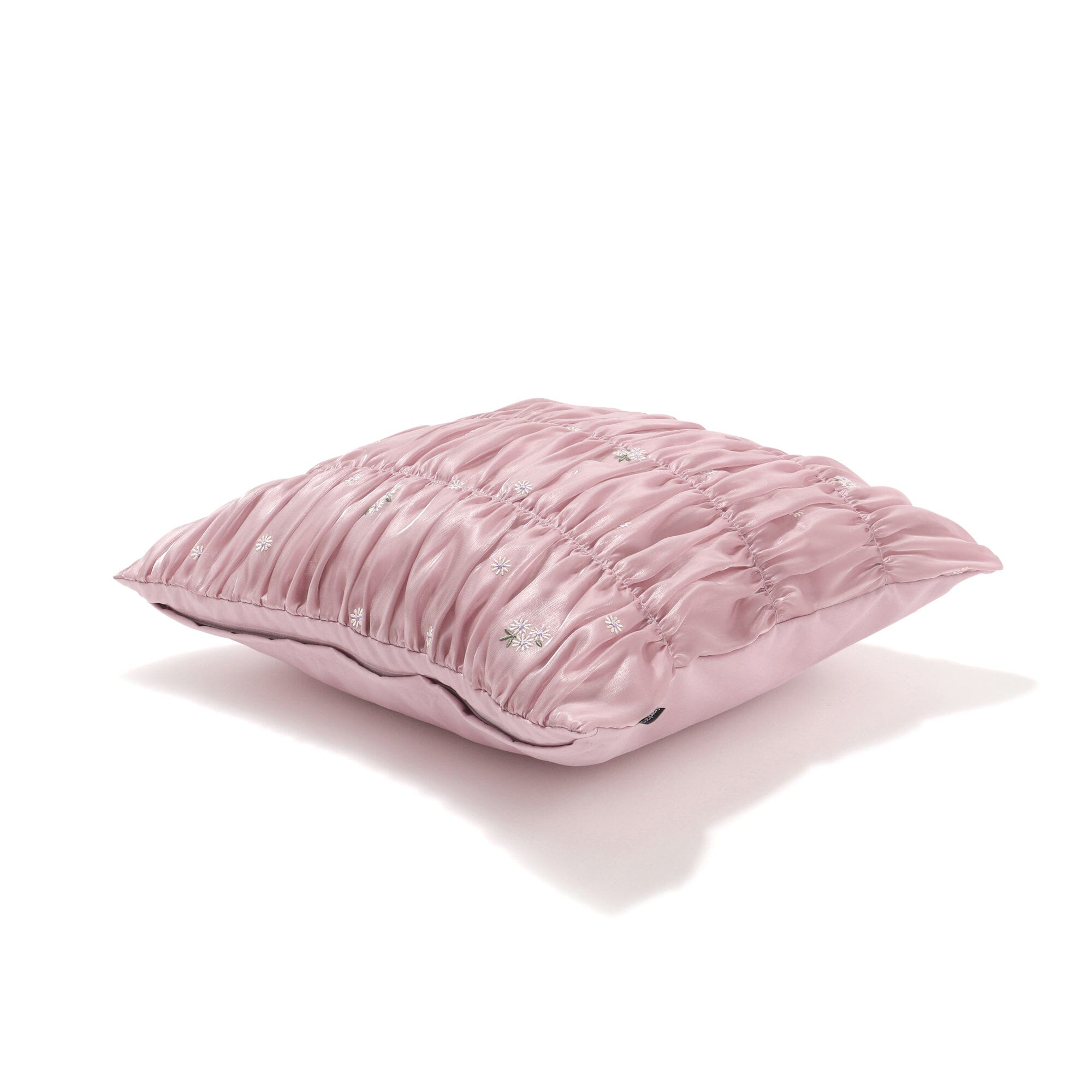 Premium 18x18 Inch Purple Embroidered Flower Cushion Cover - Soft Decorative Pillow Case for Living Room, Bedroom & Outdoor Furniture