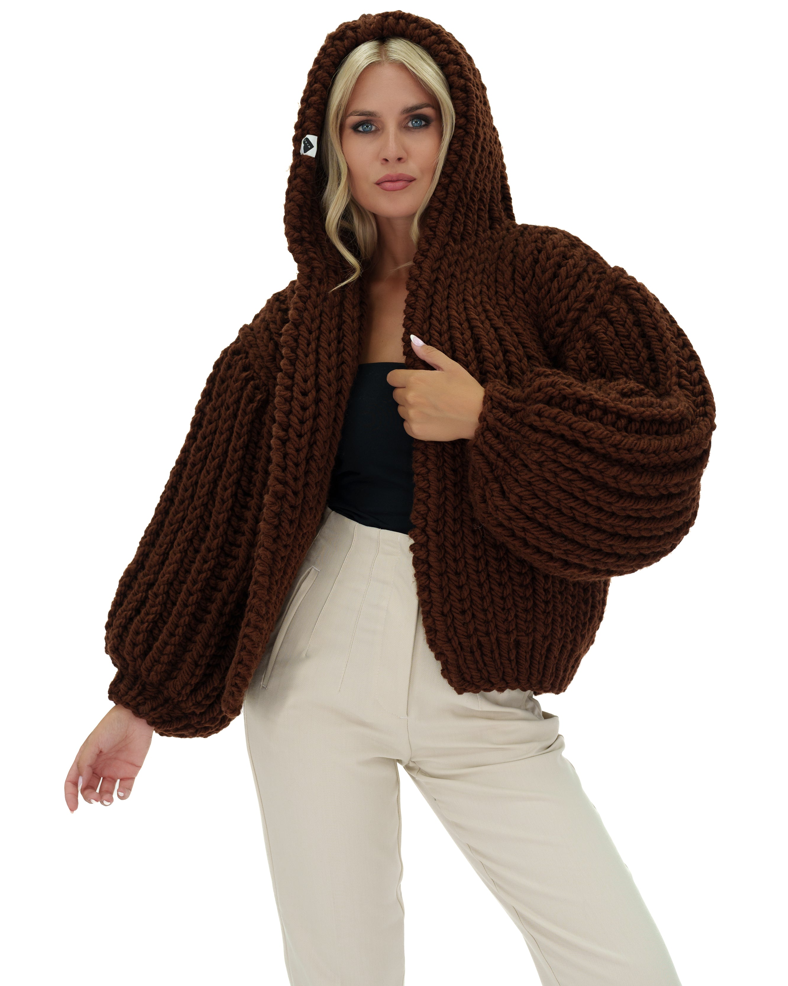 Stylish Hooded Chunky Cardigan for Women - Cozy Oversized Knit Sweater | Perfect for Fall, Winter & Casual Outfits