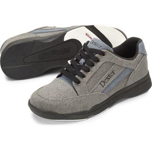 Dexter Men's Brock Bowling Shoes - Grey/Blue/Black - Comfortable & Durable for League Play & Casual Bowling