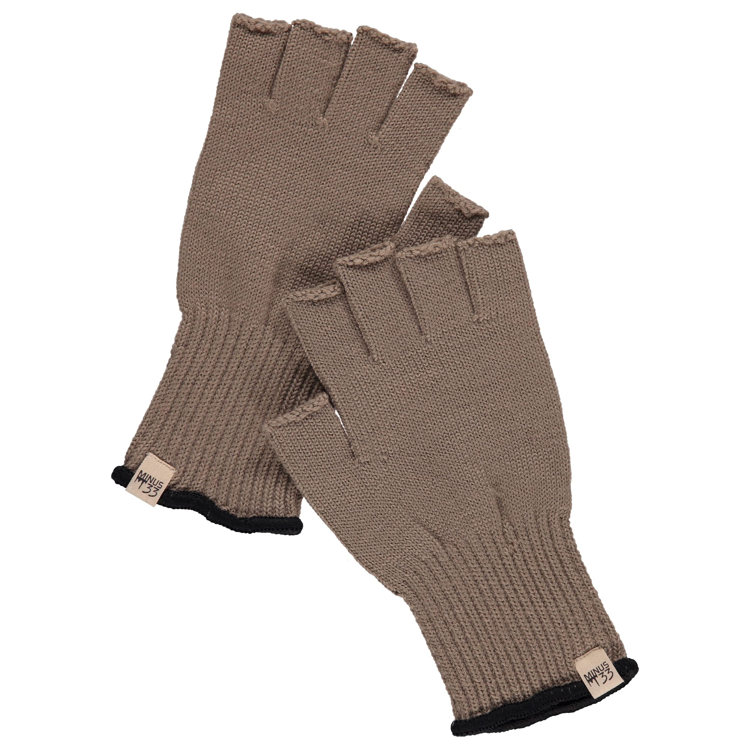 Minus33 Merino Wool Fingerless Gloves for Men & Women - Warm Thermal Knitted Half Finger Gloves for Hunting, Hiking, Running & Outdoor Activities