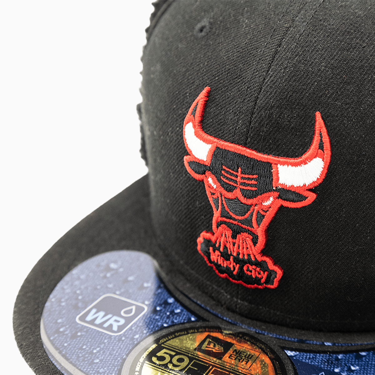 Chicago Bulls NBA Official 59FIFTY Fitted Hat for Men - Adjustable Dog Ear Design for Basketball Fans & Streetwear Style