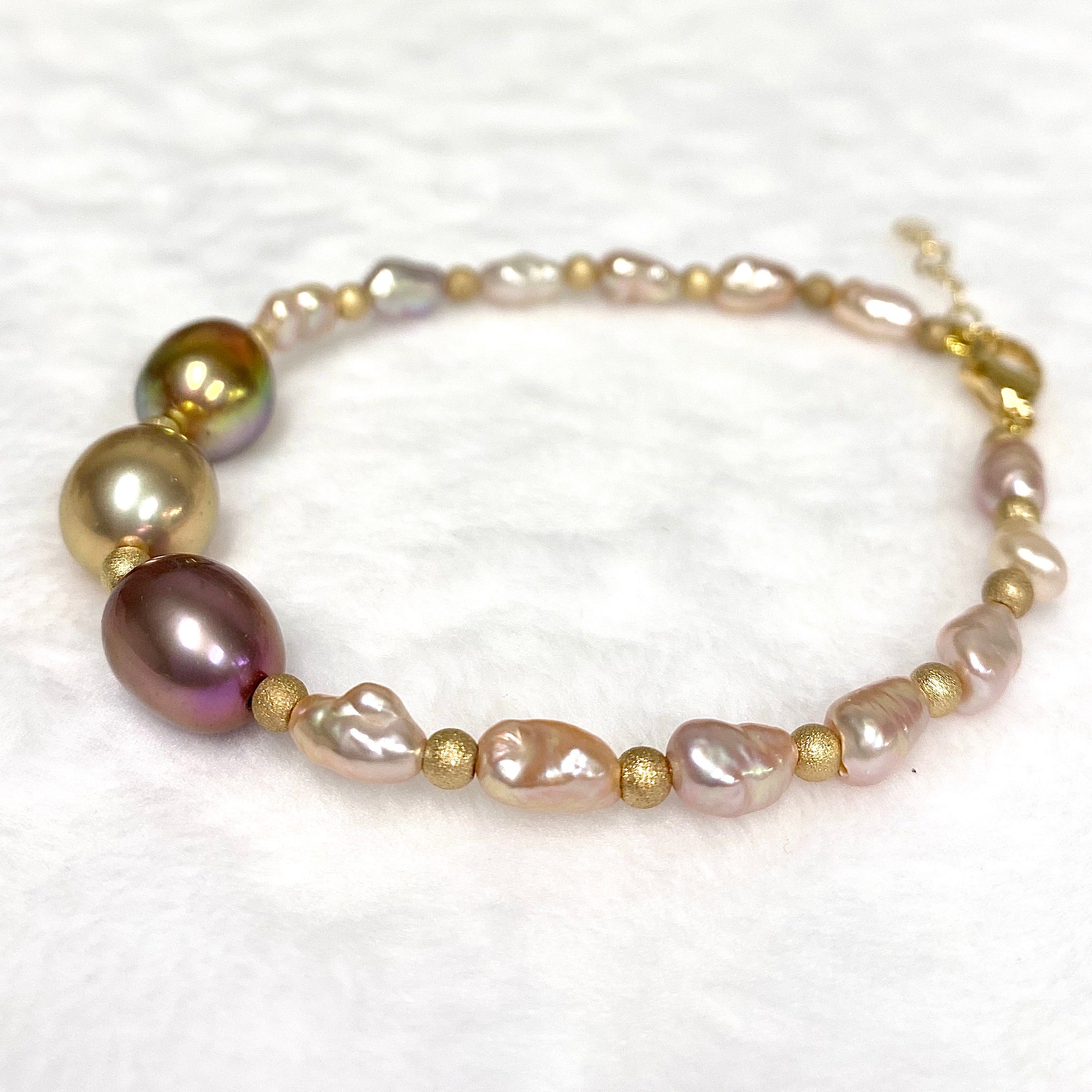 Mayra Triple Edison Pearl Bracelet (B498) - Elegant Pearl Jewelry for Women, Perfect for Weddings, Parties & Special Occasions