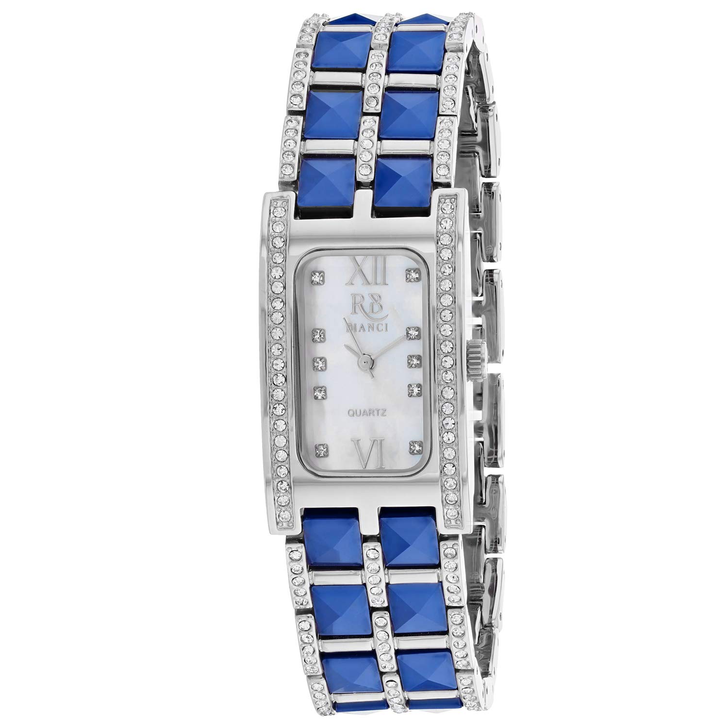 Roberto Bianci Women's Pietra Quartz Watch - Stainless Steel Strap, Multicolor Dial, 18mm Case | Elegant Fashion Accessory for Office, Party & Everyday Wear (Model RB0230)
