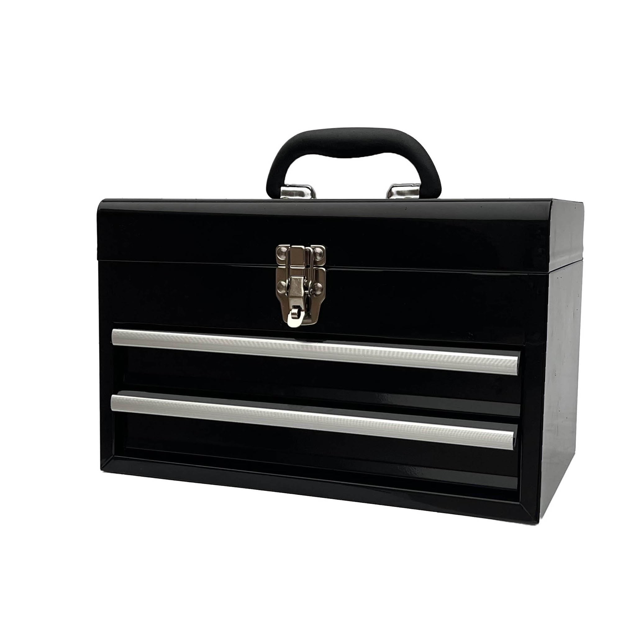Portable Metal Tool Chest with 2 Ball Bearing Drawers - 14