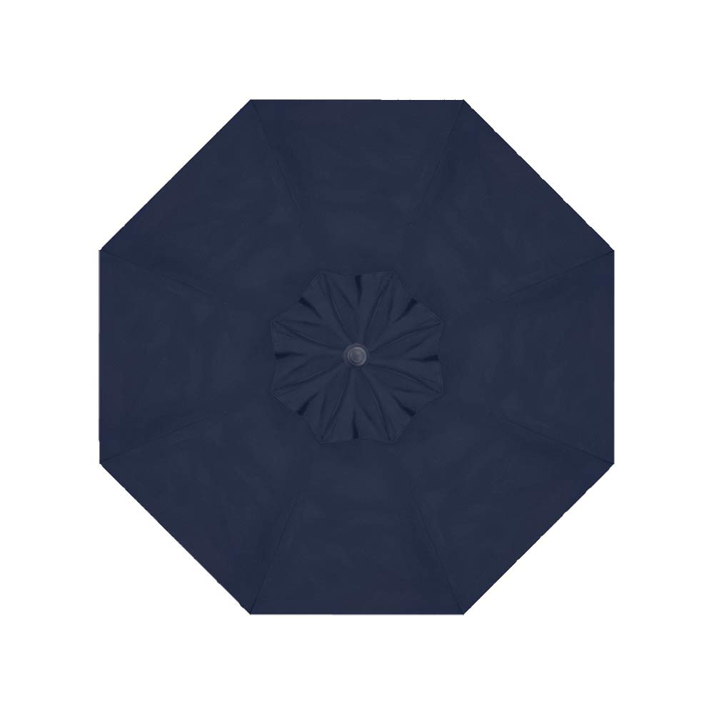 Treasure Garden 9-Foot Push Button Tilt Market Umbrella - Bronze Frame with Obravia2 Navy Fabric - Perfect for Patio, Deck, Poolside & Outdoor Dining