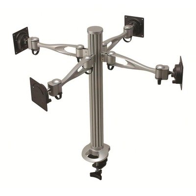Cotytech DM-41A1-C Single Arm Quad Monitor Desk Mount with Heavy Duty Clamp Base - Perfect for Home Office, Gaming Setup & Multi-Screen Workstations