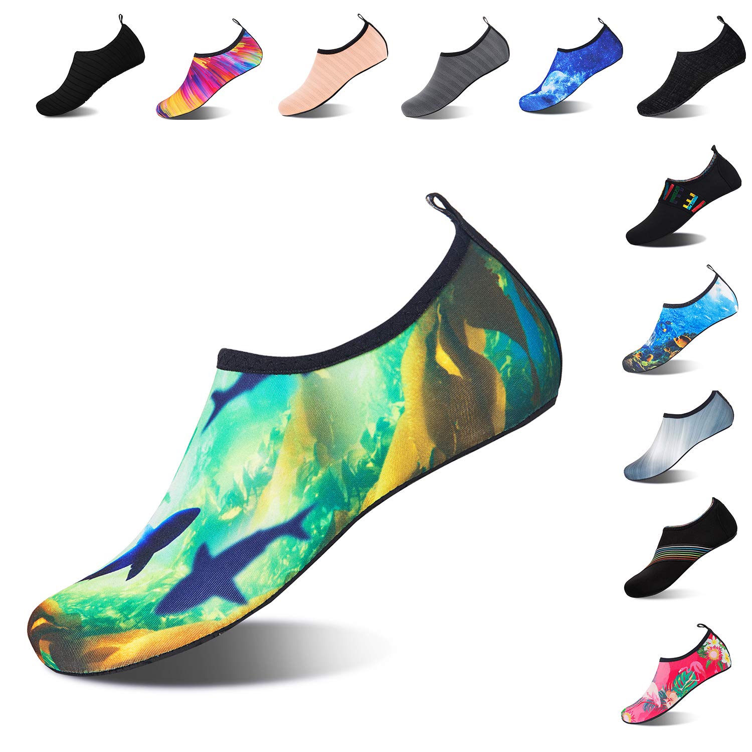 **Men's & Women's Quick-Dry Water Shoes - Barefoot Beach Pool Shoes for Surfing, Swimming, Yoga & Water Sports | Lightweight Aqua Socks for Outdoor Activities**