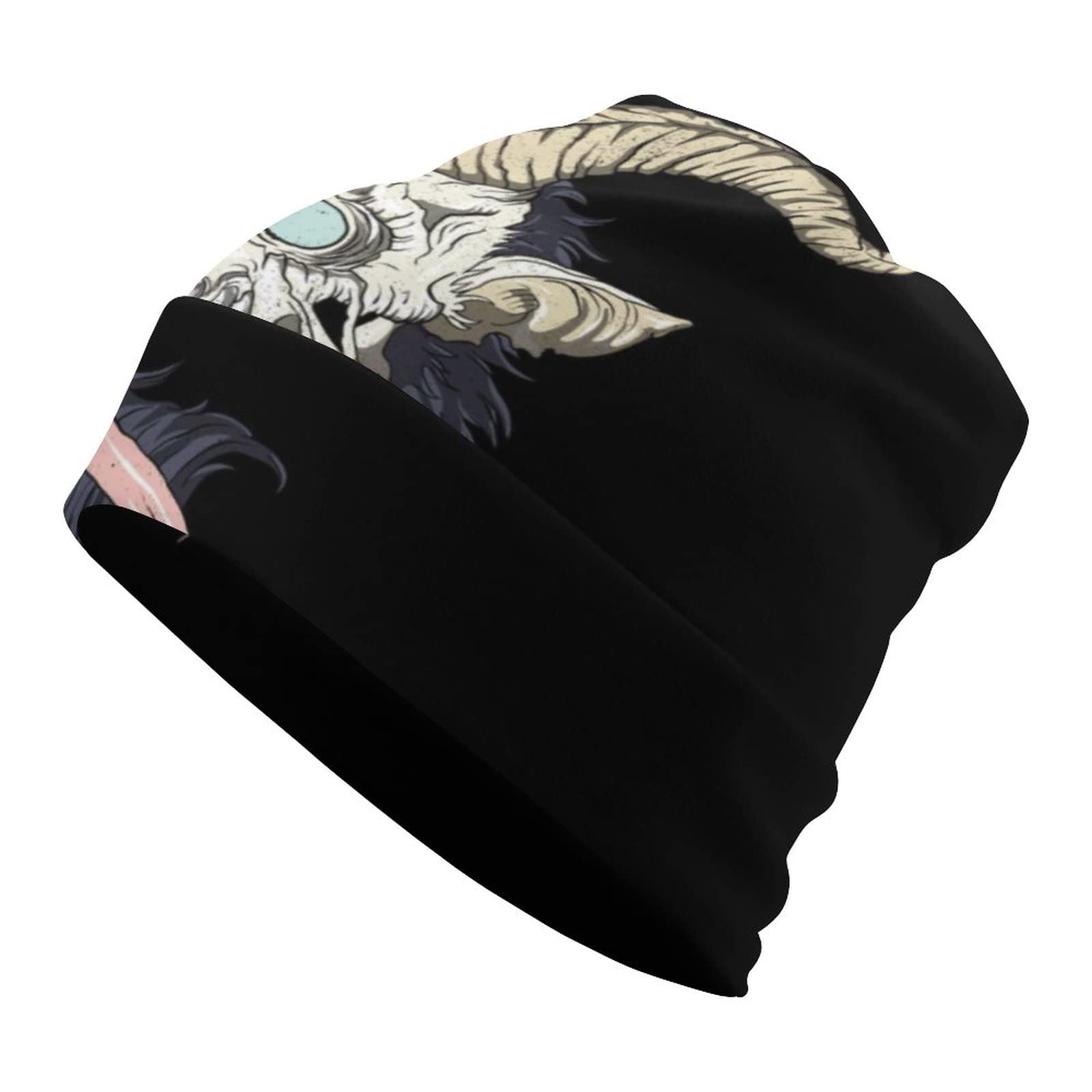 BAIKUTOUAN Krampus Of The Yule Lord Soft Warm Skull Cap - Lightweight Beanie Hat for Men & Women - Slouchy Design for Cycling, Work & Sleep - One Size Fits All - Perfect for Winter Outdoor Activities & Casual Wear