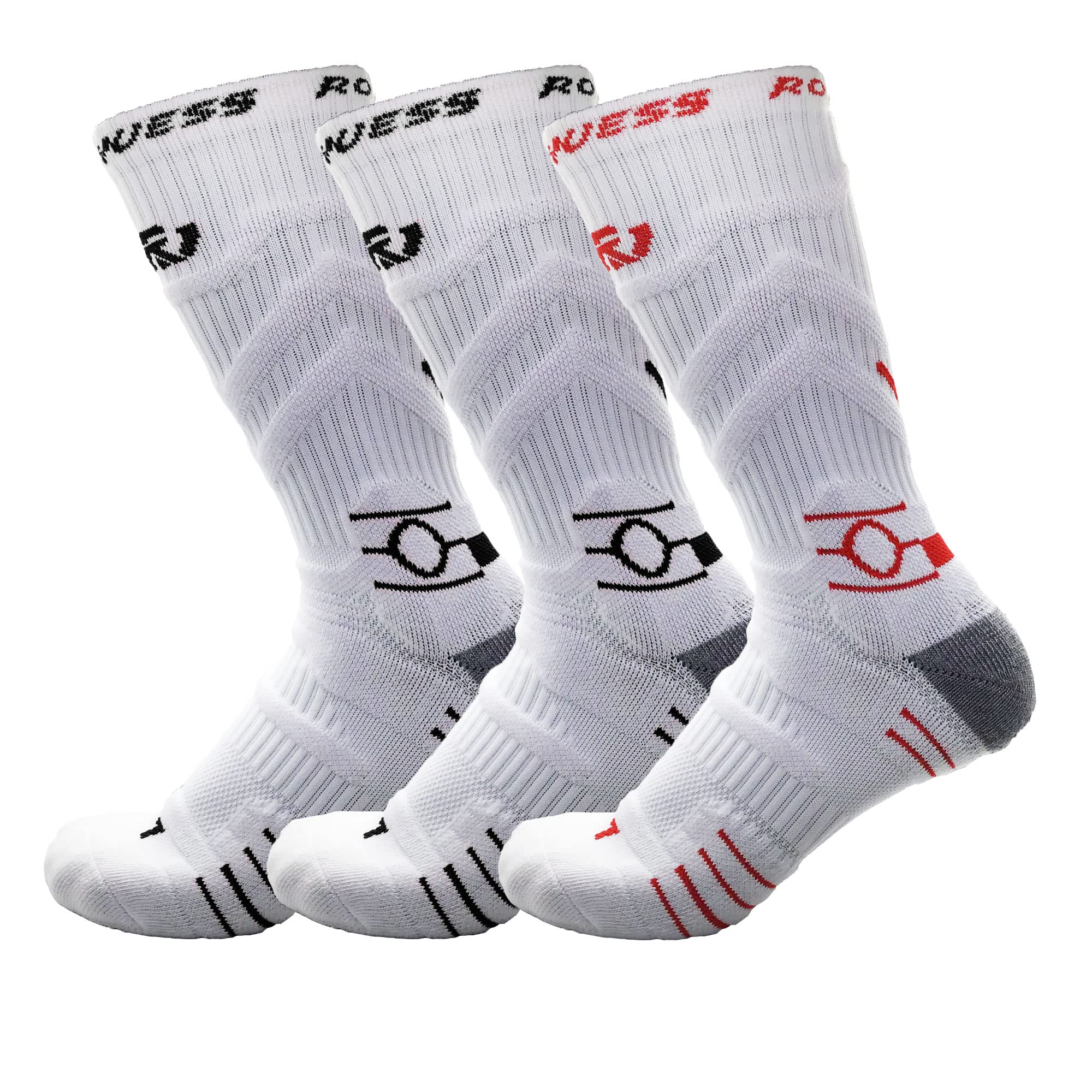 MOHSILY High-Performance Basketball Socks for Men & Women - Moisture-Wicking, Cushioned Athletic Socks (Size 9-12) - 3 Pack - Perfect for Basketball, Running, and Sports Training
