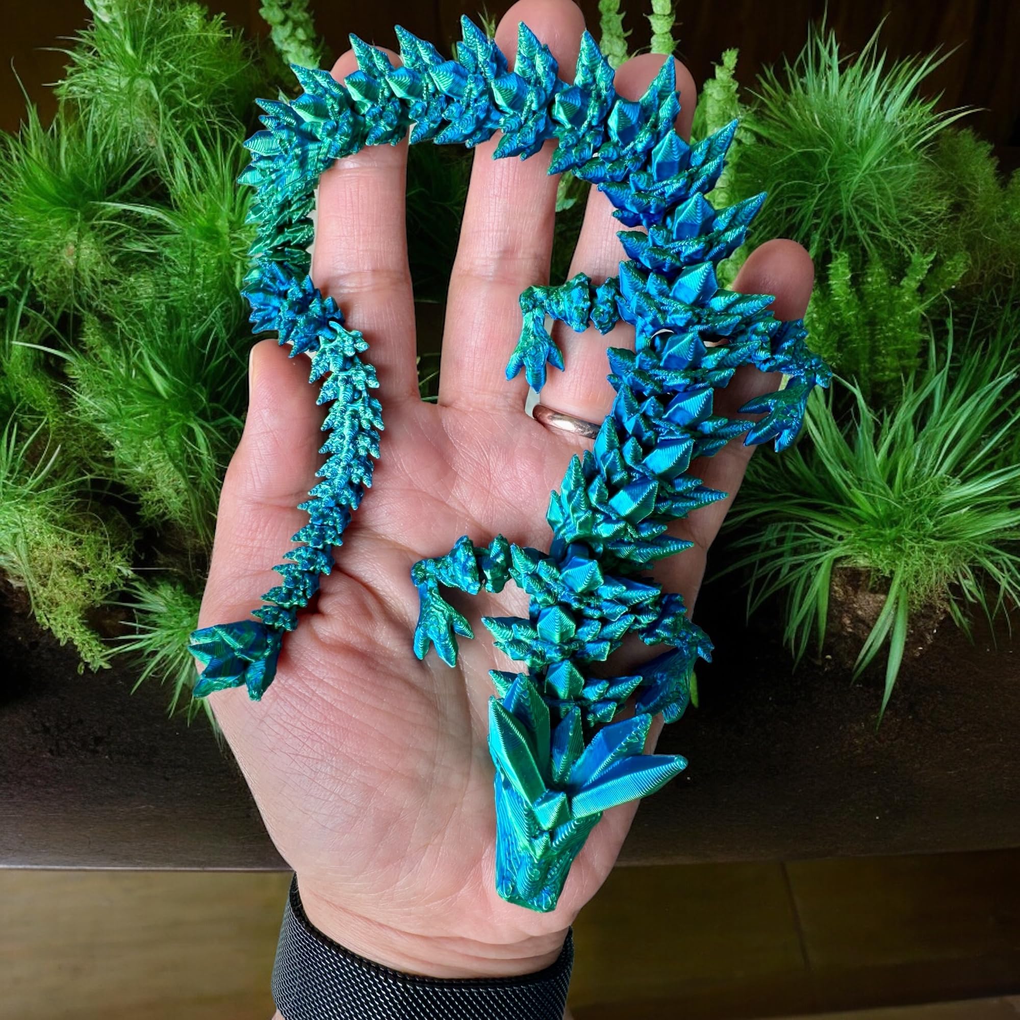 3D Printed Dragon Egg Fidget Toy with Gift Box - Stress Relief Sensory Toy for Autism & ADHD, Articulated Dragon Desk Toy for Easter Basket, Kids & Adults (Green) - Perfect for Home, Office & Classroom Use