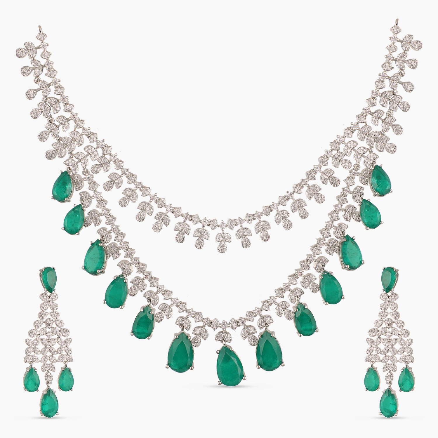 Ruihi Nakshatra Cubic Zirconia Layered Necklace Set for Women - Elegant Multi-Layer Pendant Necklace for Party, Wedding & Evening Occasions