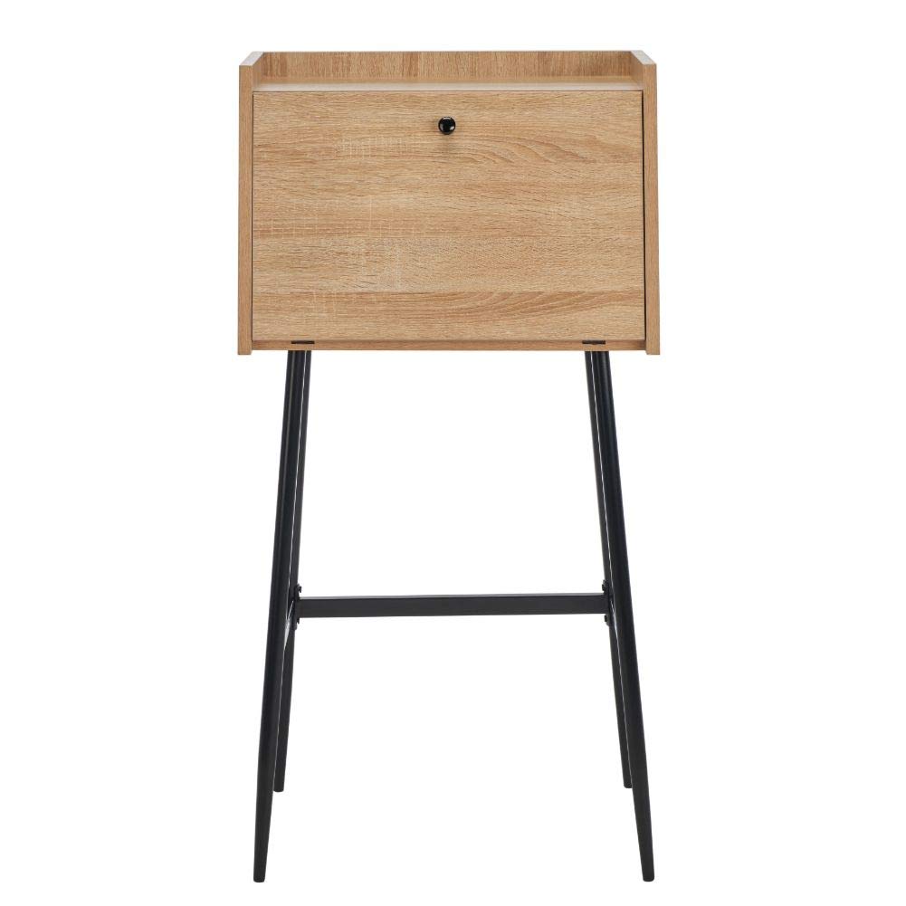 Safavieh Xander Modern Home Office Desk - Natural & Black Storage Secretary Desk for Small Spaces, Writing & Workspaces - Perfect for Home, Office & Study Rooms