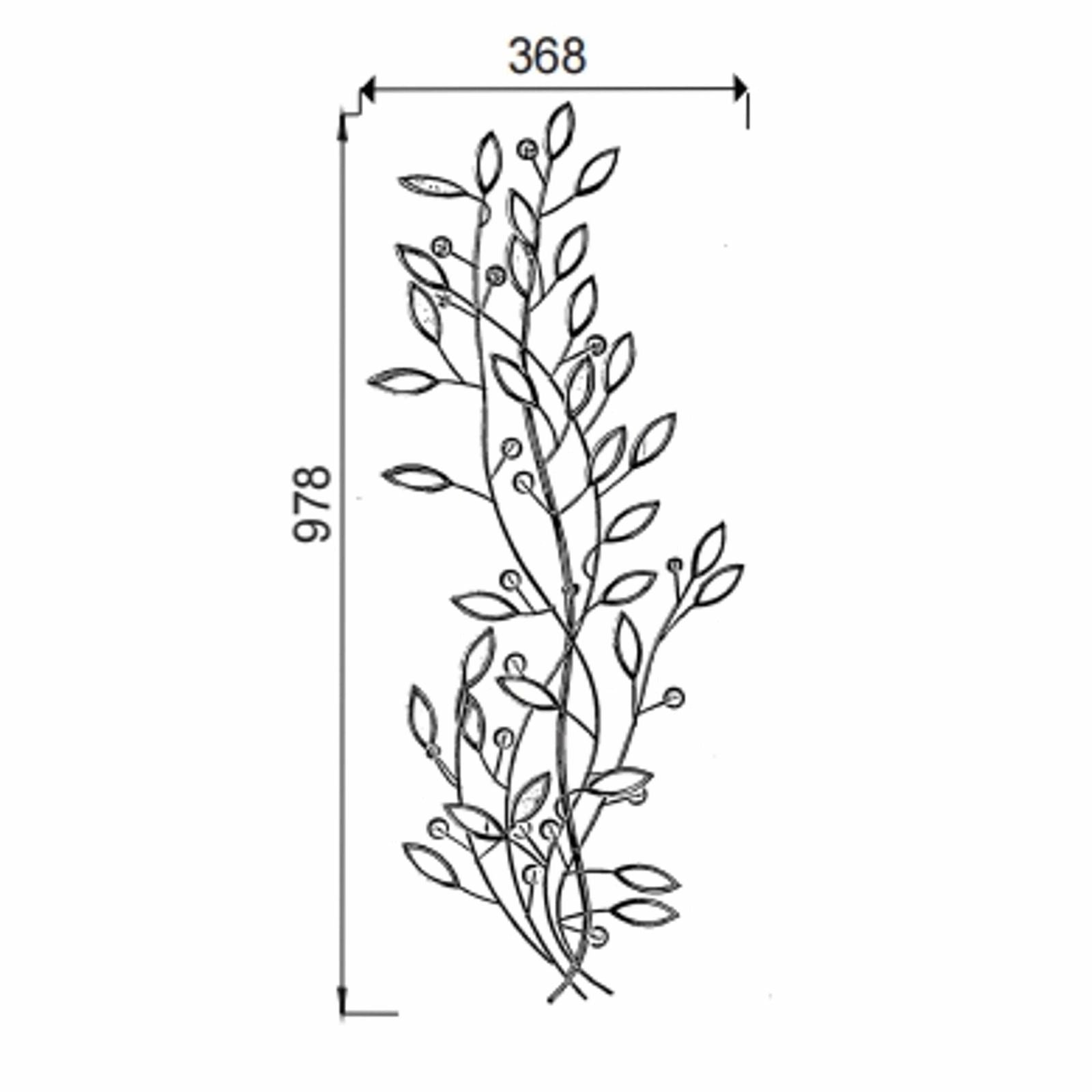 Urban Style Leaf Mirror Wall Art - Modern Botanical Decor for Living Room, Bedroom & Entryway