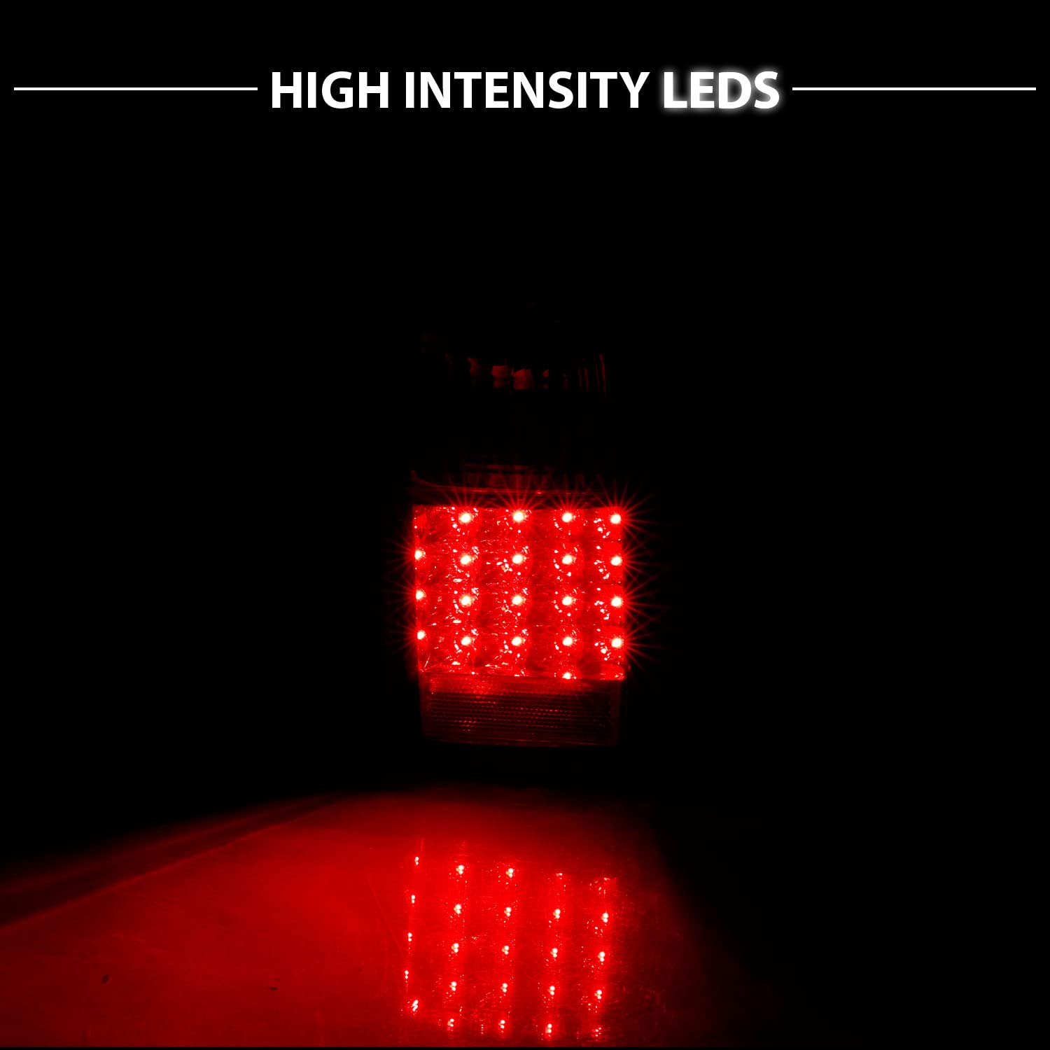 AmeriLite Red Clear LED Brake Tail Lights Replacement Set for 1996-2002 Toyota 4Runner - Left & Right Side - Enhanced Visibility & Safety for Night Driving & Off-Road Adventures