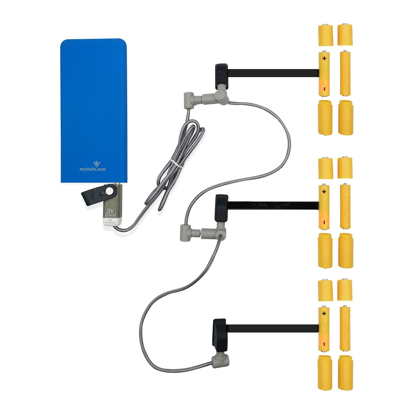Revolt 6 Battery Kit - USB Rechargeable AAA & AA Batteries for Wireless Keyboards, Mice, and Remote Controls