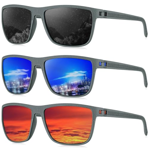 (3 Pack) Z Frame Grey|lens Black/Dark Blue/Red