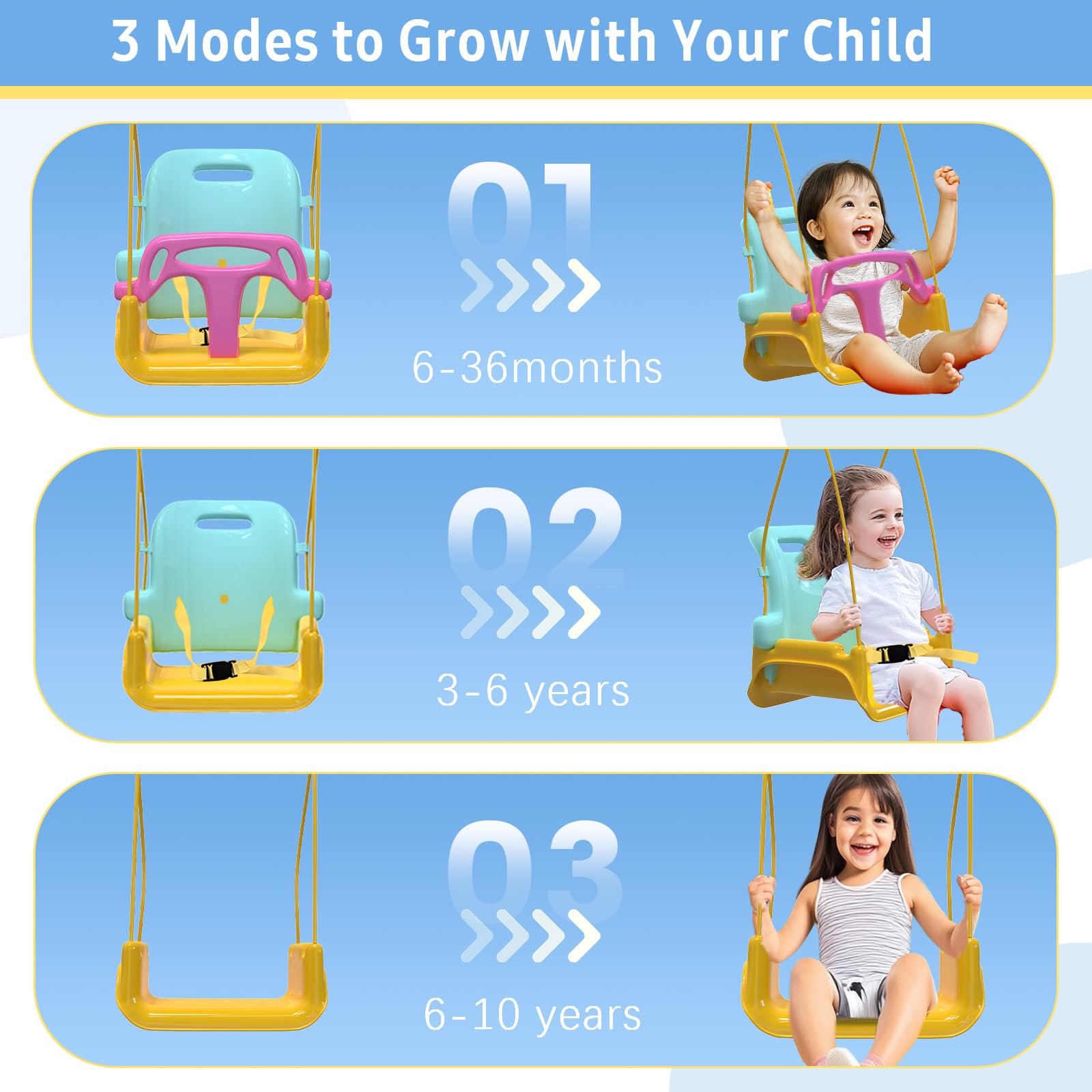 Taleco Gear 2 in 1 Toddler Swing & Baby Jumper with 4 Sandbags for Stability - Foldable Indoor/Outdoor Baby Swing for Easy Installation & Storage - Perfect for Backyards, Parks, and Playrooms