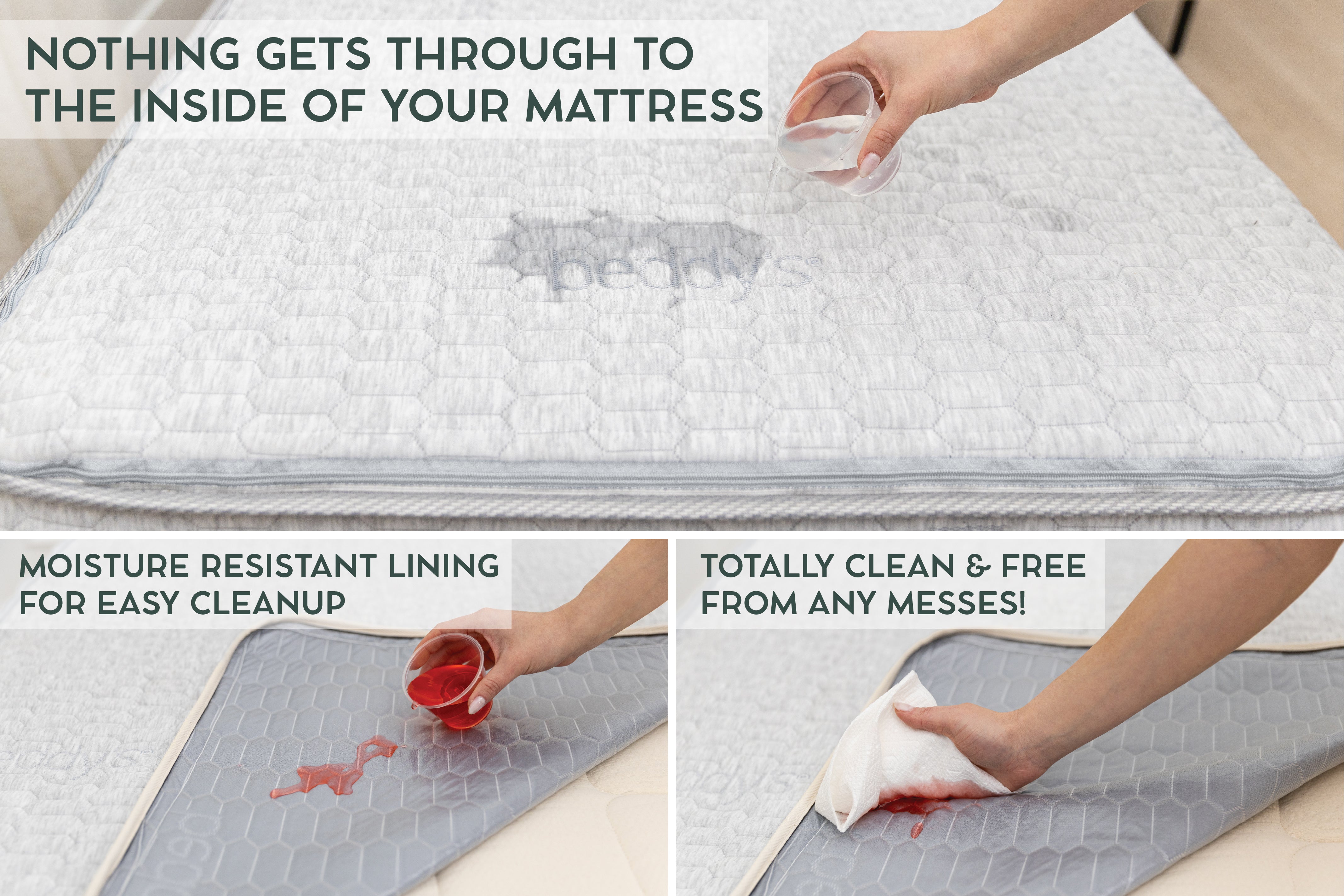 ZipClean Mattress Protector - Waterproof, Hypoallergenic, Breathable Queen Size for Allergy Relief & Bedwetting Protection - Perfect for Kids, Adults & Pet Owners
