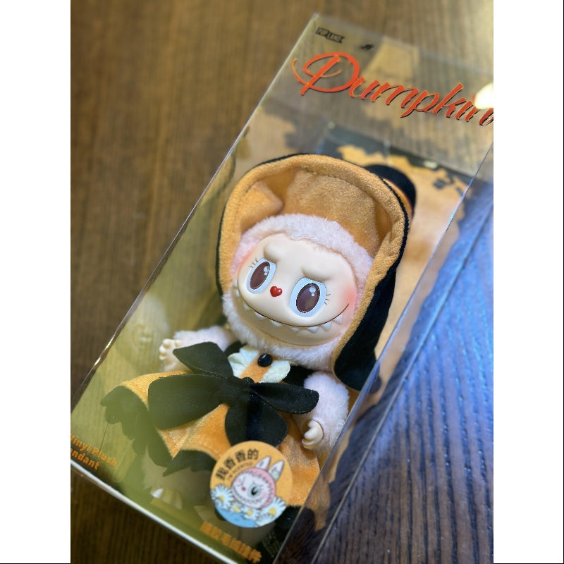 Labubu The Monsters Mokoko Magic of Pumpkin Vinyl Plush Pendant - 2024 Limited Edition Collectible Toy for Halloween Decor & Anime Fans