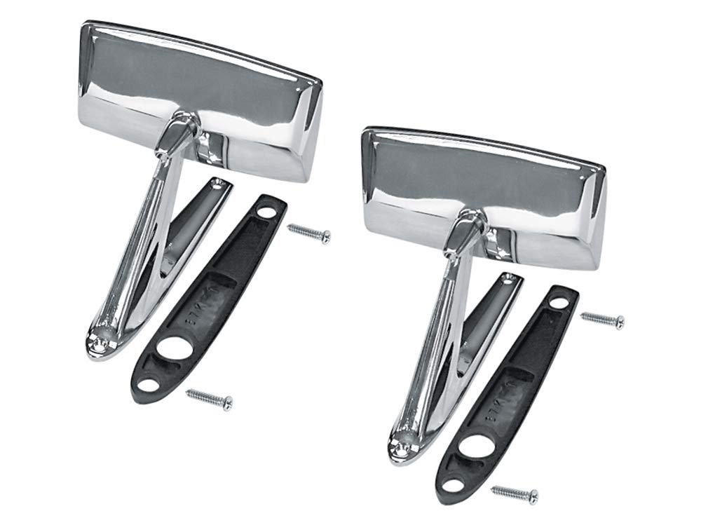 1967-69 Ford Fairlane, 1967-68 Mustang, 1968-76 Torino, 1967-70 Galaxie Chrome Side View Mirrors Pair - Direct Replacement for EBD4AZ-17696PR - Perfect for Classic Car Restoration & Show Events