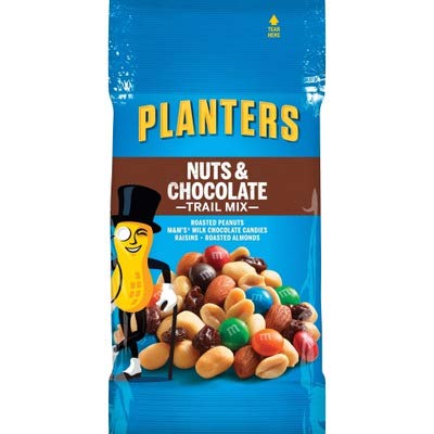 Planters KRF00027 Nut & Chocolate Trail Mix - Healthy Snack for Hiking, Travel & Office - Crunchy Nuts, Chocolate & Dried Fruit Blend