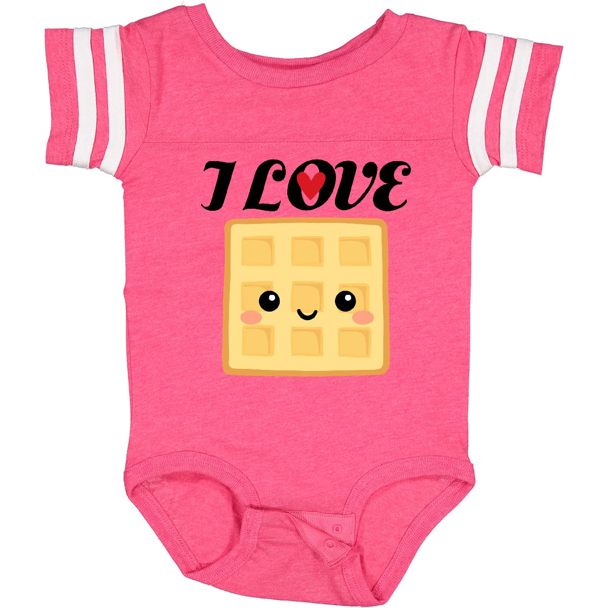 Inktastic Waffle Lover - I Love Waffles Baby Bodysuit - Cute & Comfortable Infant Onesie for Waffle Enthusiasts - Perfect for Breakfast, Family Photos & Playdates