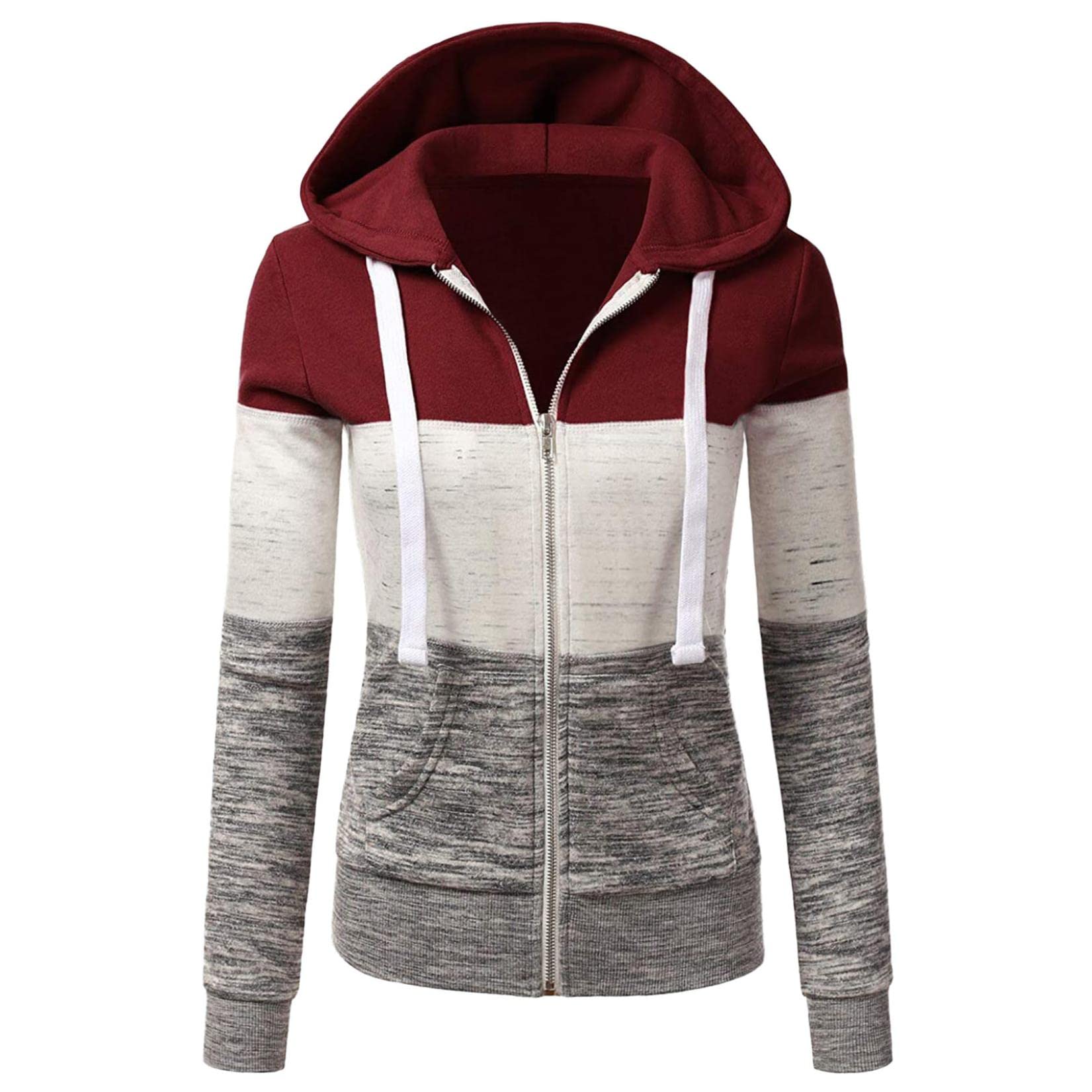 FMCHICO Women's Lightweight Thin Zip-Up Hoodie Jacket - Plus Size Available | Perfect for Casual Wear, Layering & Outdoor Activities
