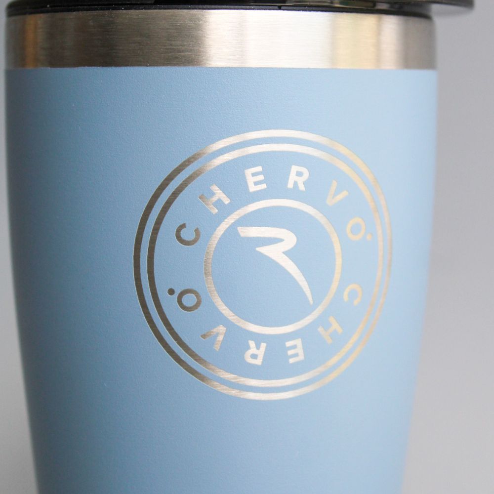 Chervò x DrinkTanks® 16 oz Stainless Steel Insulated Craft Beer Pint Glass - Perfect for Home Bars, Outdoor Camping & Tailgating Parties