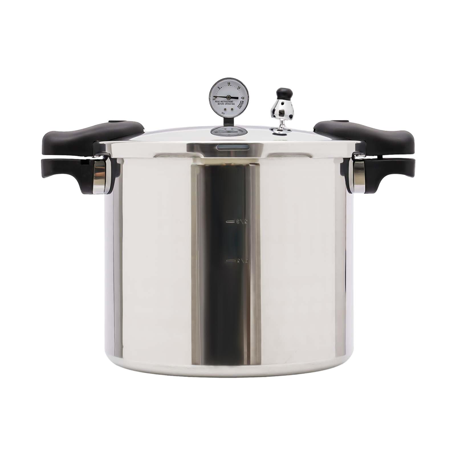 23 Quart Aluminum Pressure Canner Cooker with Gauge & Release Valve - 11psi, 22L Large Capacity for Home Canning, Preserving Food, Pickling - Perfect for Family Kitchens & Commercial Use (Stainless Steel)