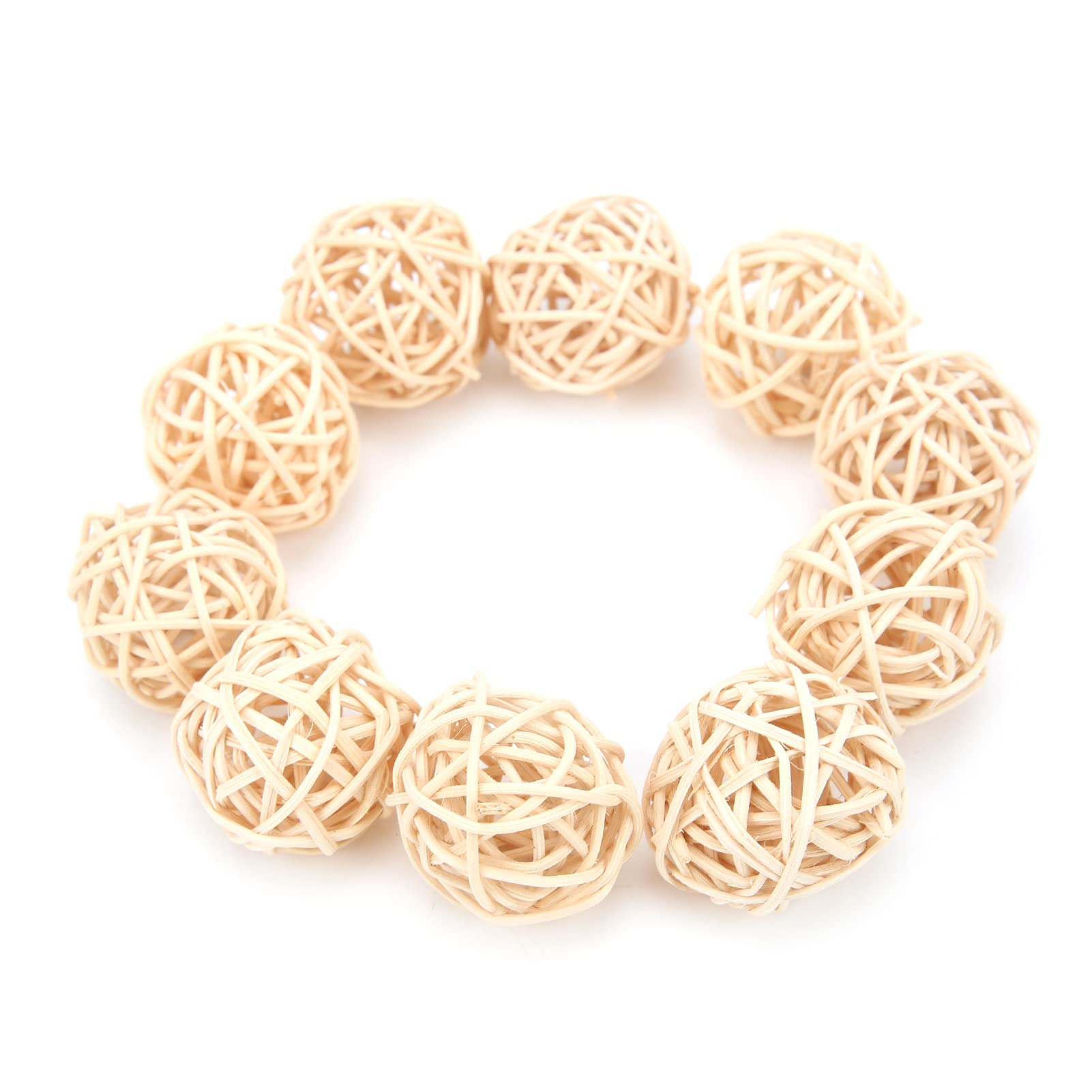 Natural Rattan Bird Chewing Toy - Hand-Woven 3CM Primary Color Chew Toy for Parrots & Small Pets - Durable & Safe for Cage Decor & Playtime